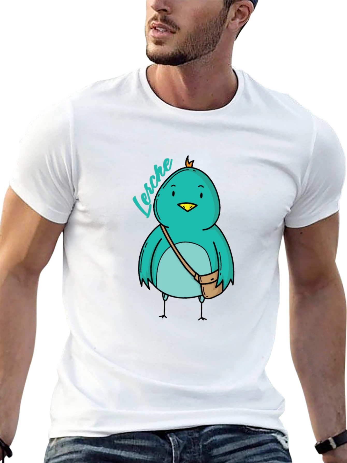 Cute Bird Graphic Tee - Unisex Black T-Shirt