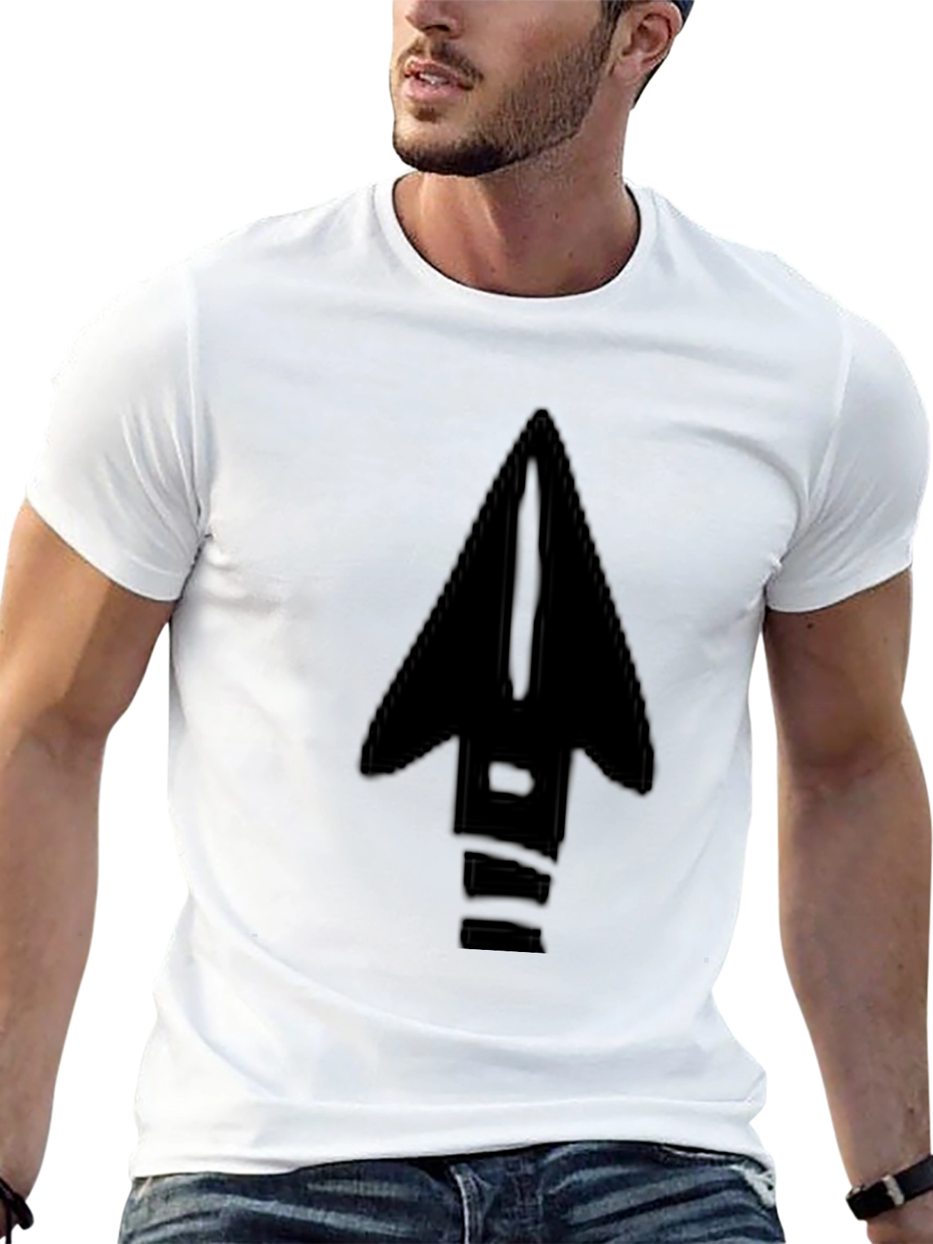 Arrow Graphic Black T-Shirt - Modern Casual Tee