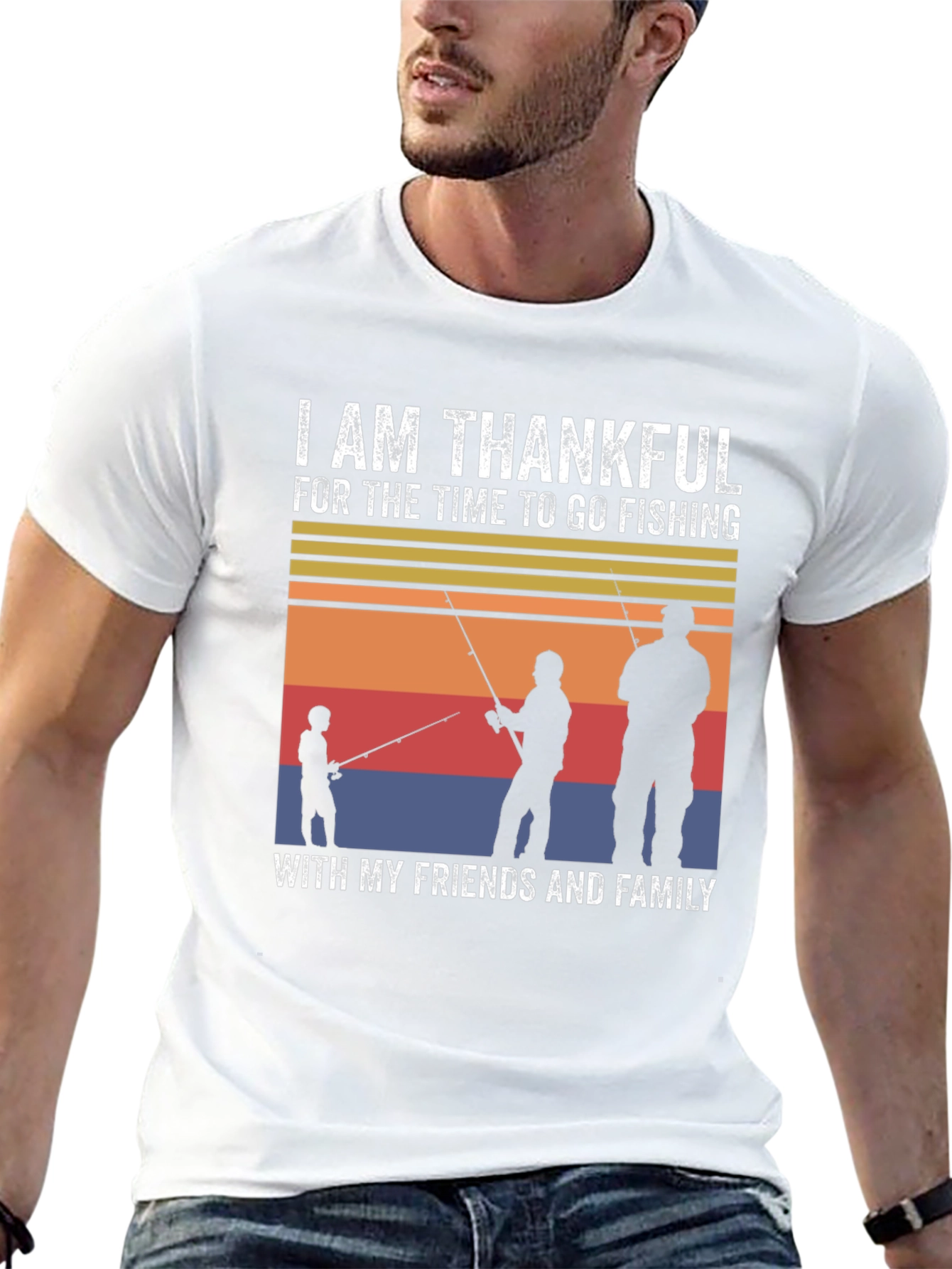 Thankful Fishing T-Shirt: Family & Friends