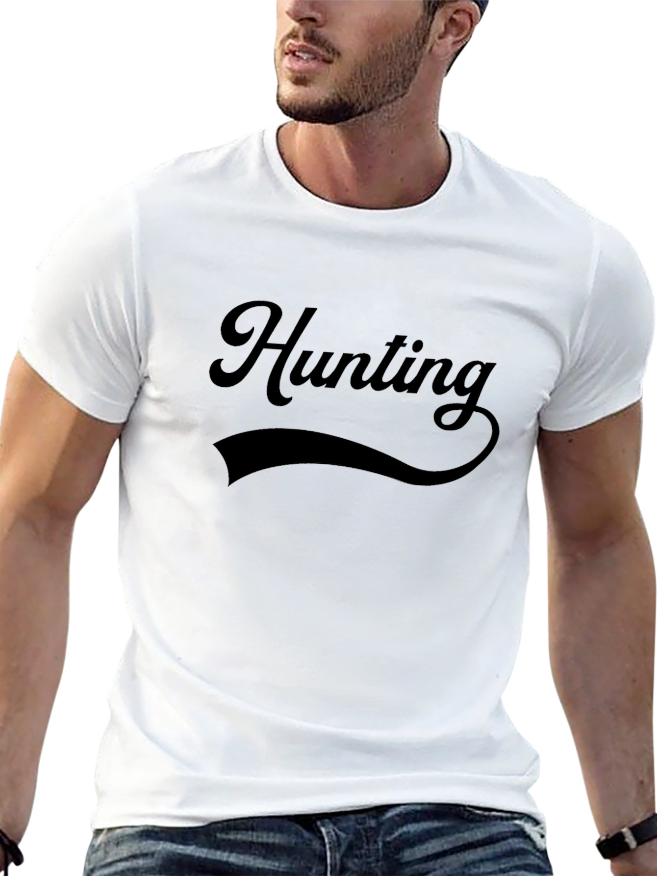 Hunting Black Graphic Tee for Men