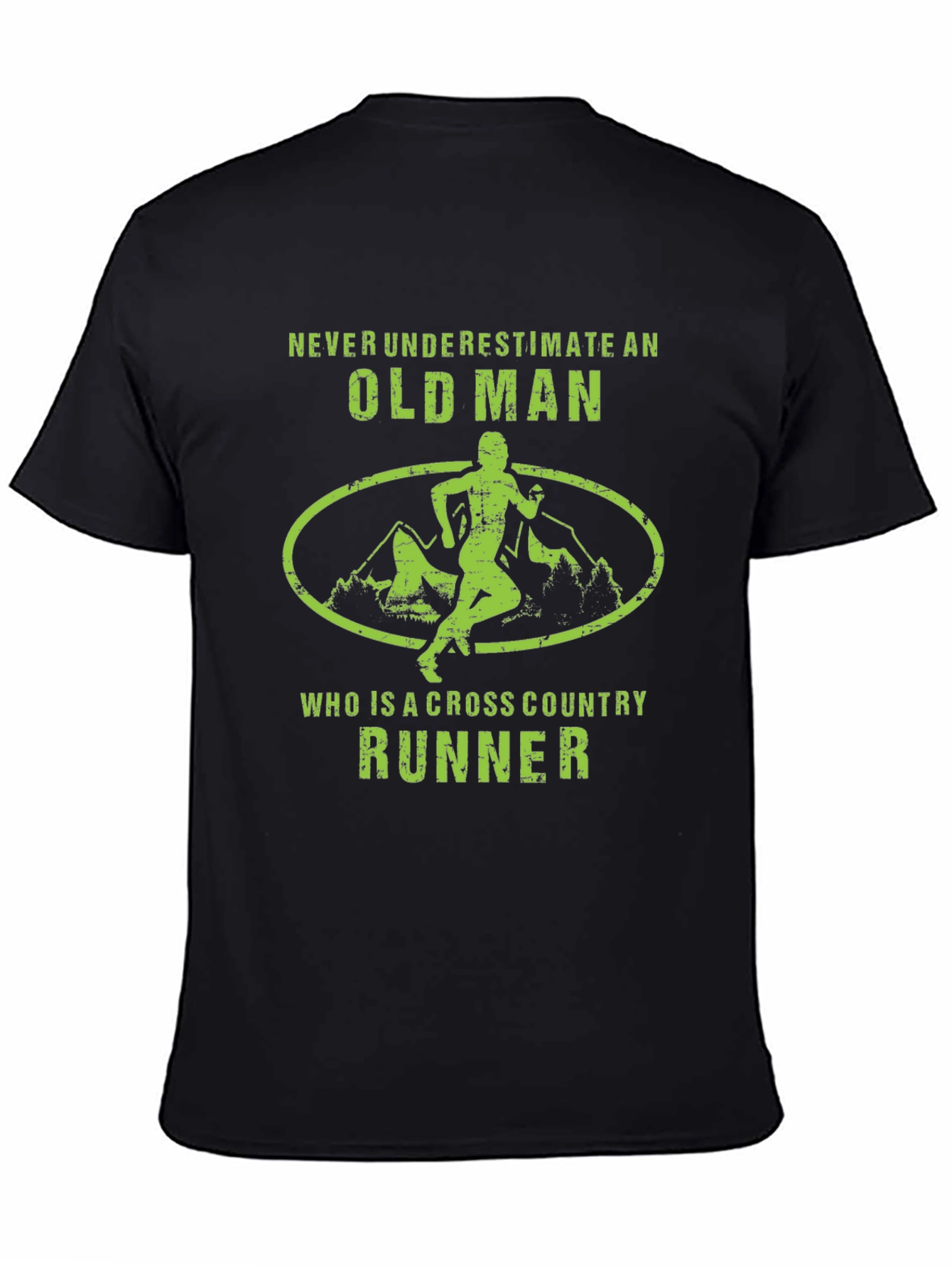 Cross Country Runner Old Man Graphic T-Shirt