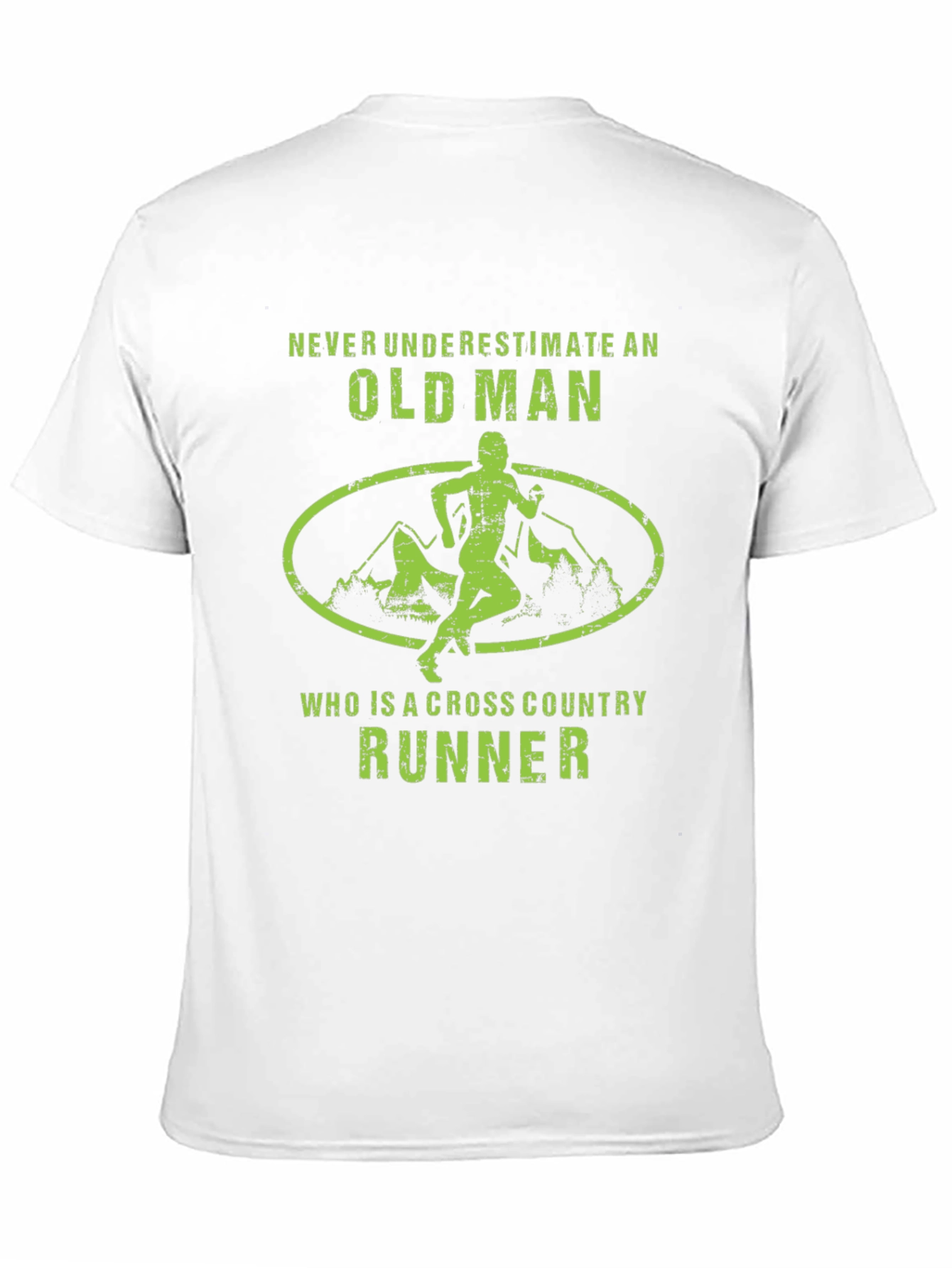 Cross Country Runner Old Man Graphic T-Shirt