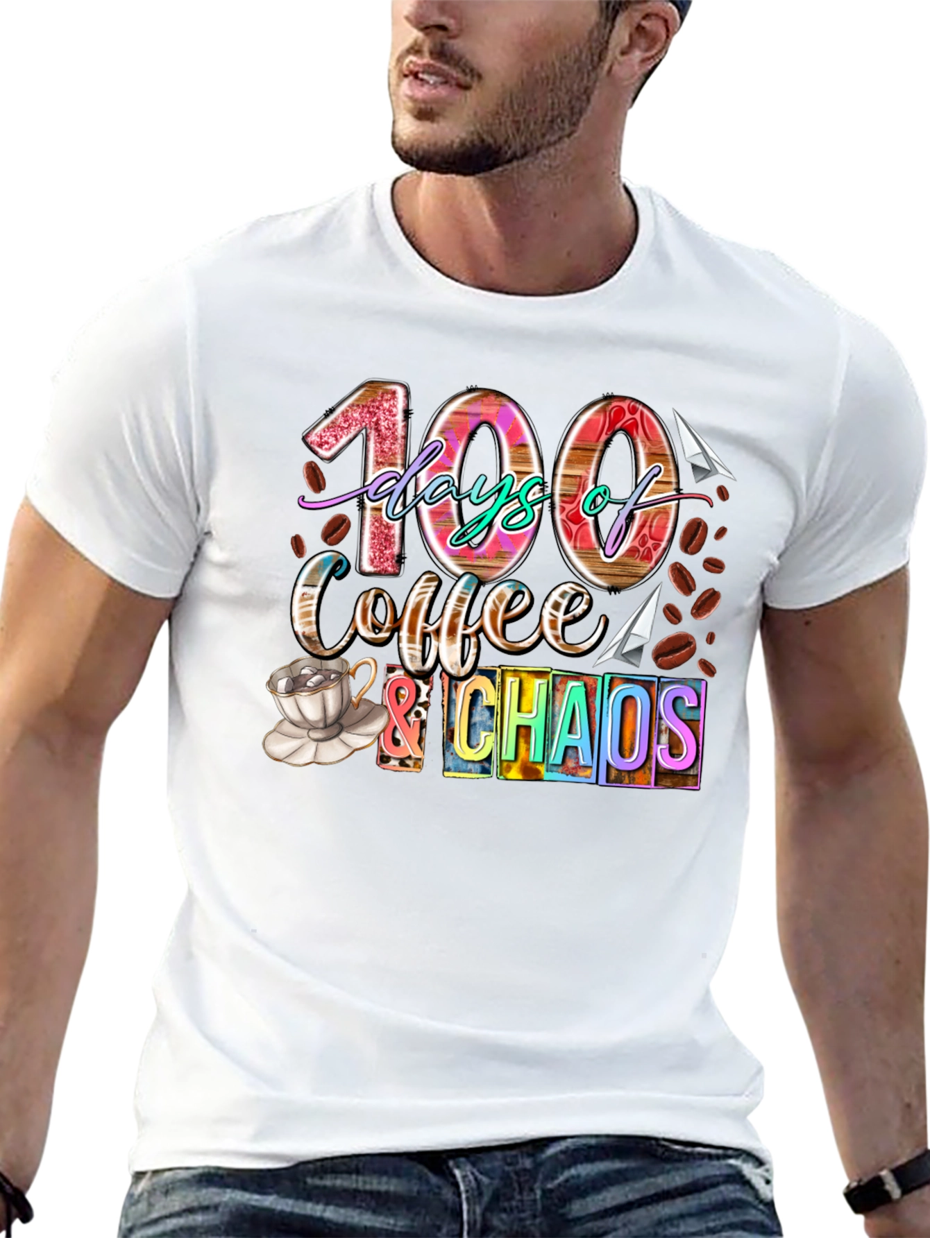 100 Days of Coffee & Chaos T-Shirt