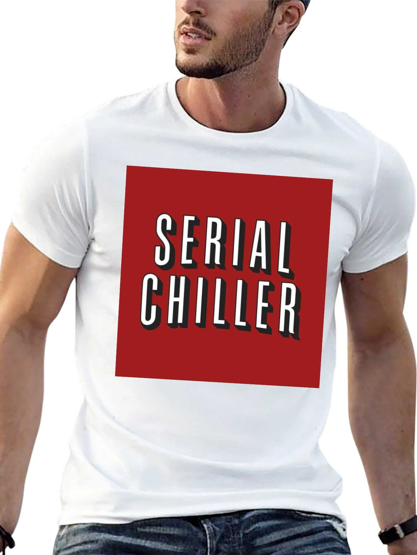 Serial Chiller Graphic Tee - Red Netflix Style