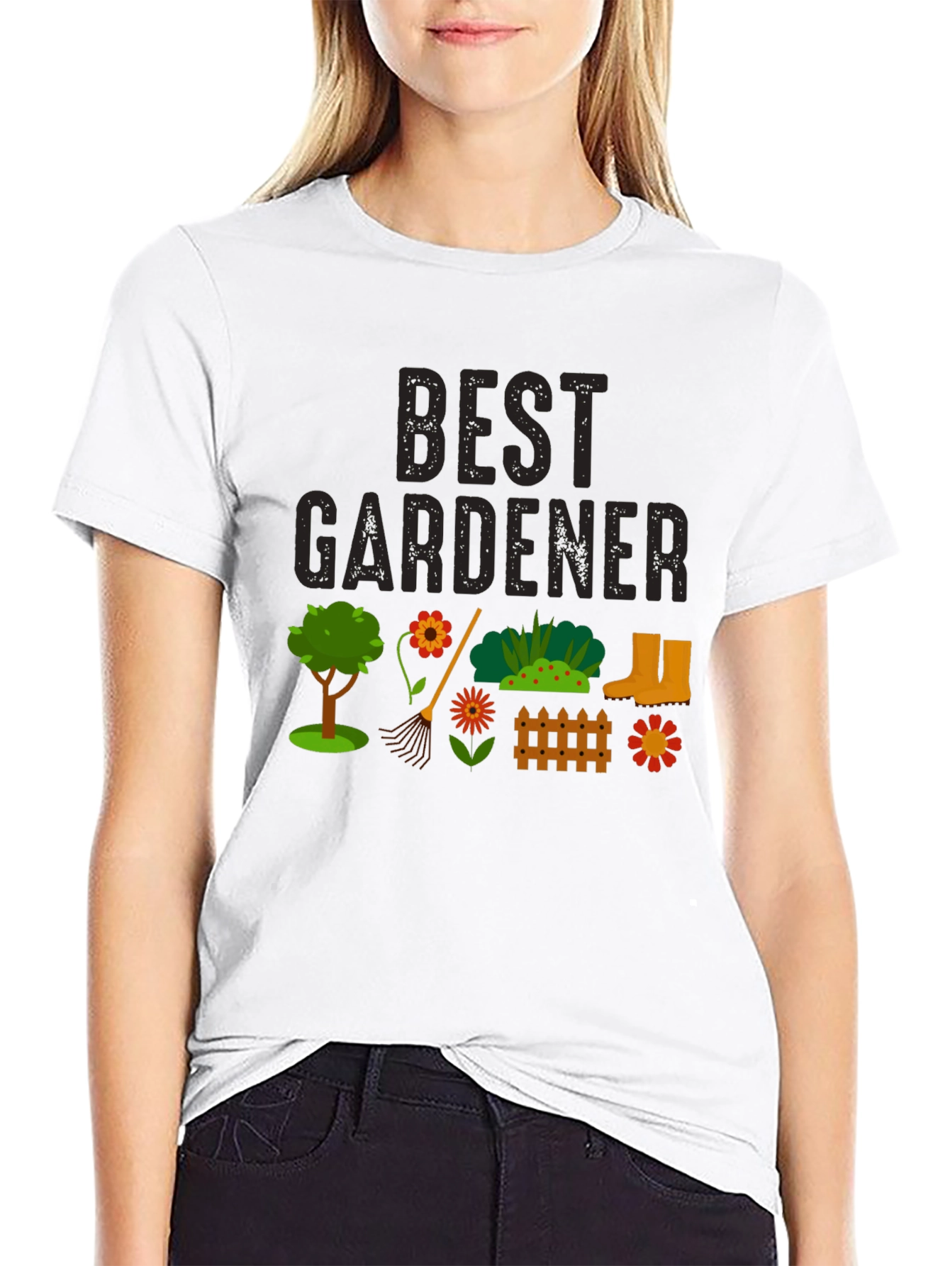Best Gardener Black Graphic T-Shirt