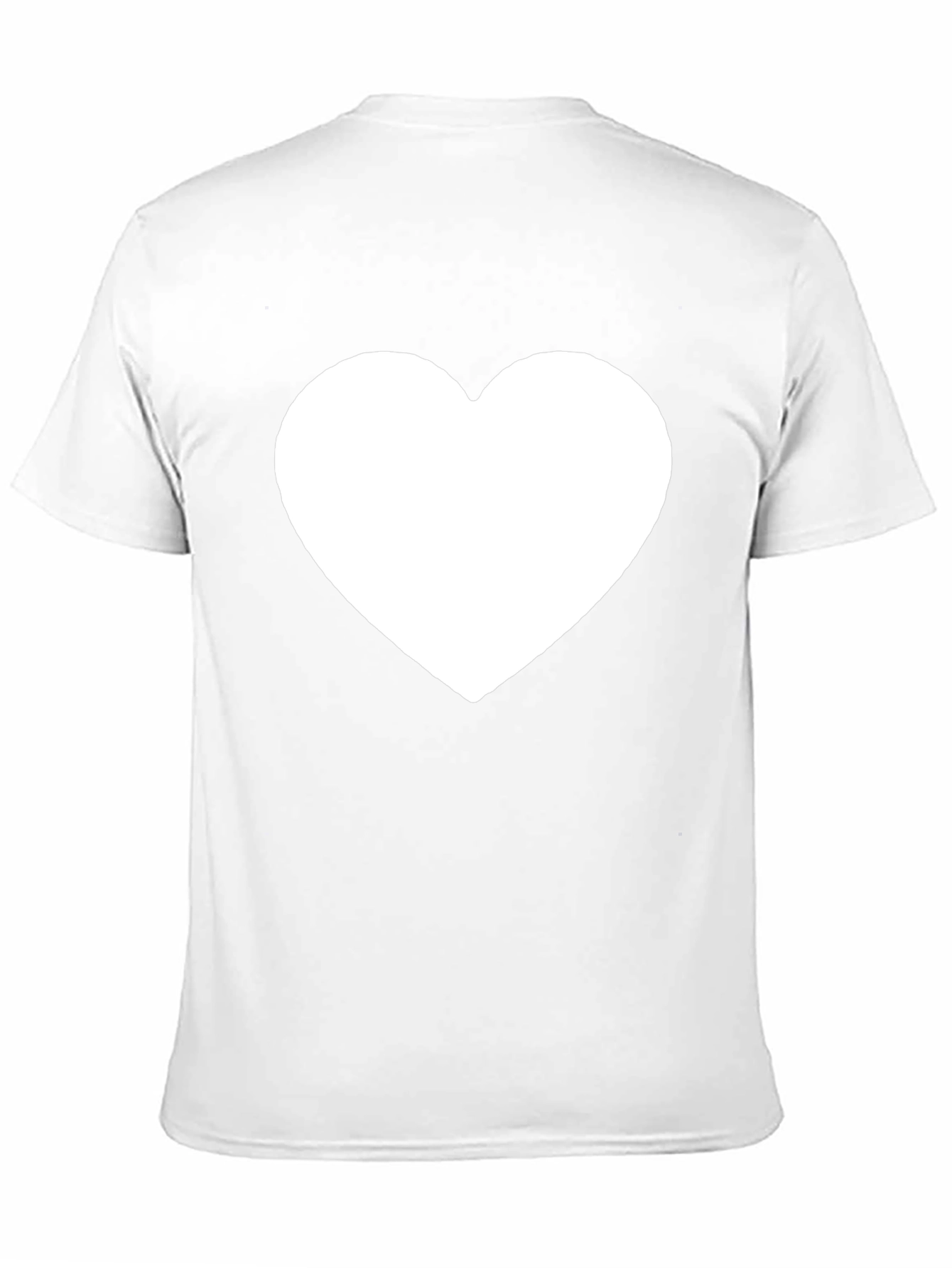 Black T-Shirt with White Heart