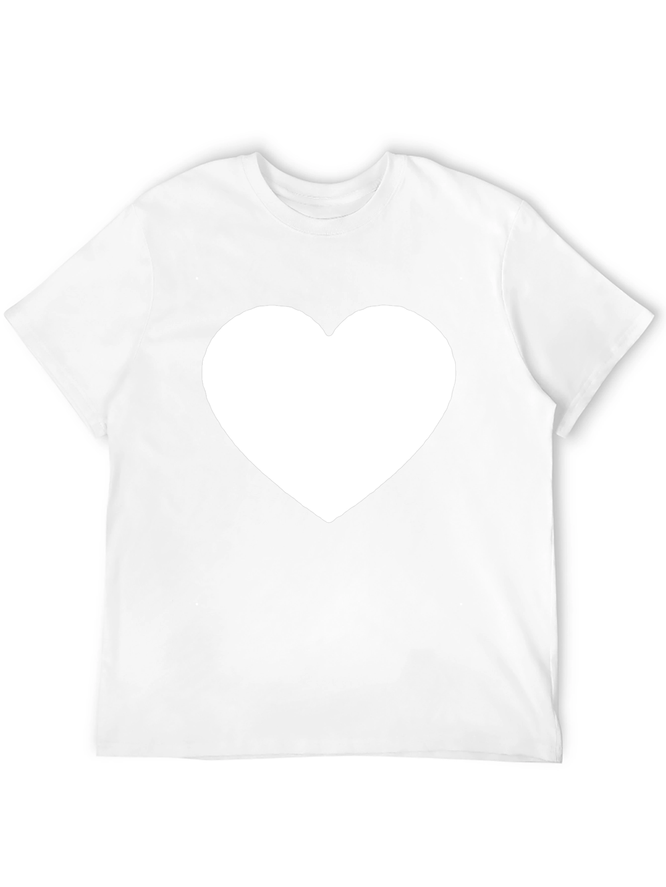 Black T-Shirt with White Heart