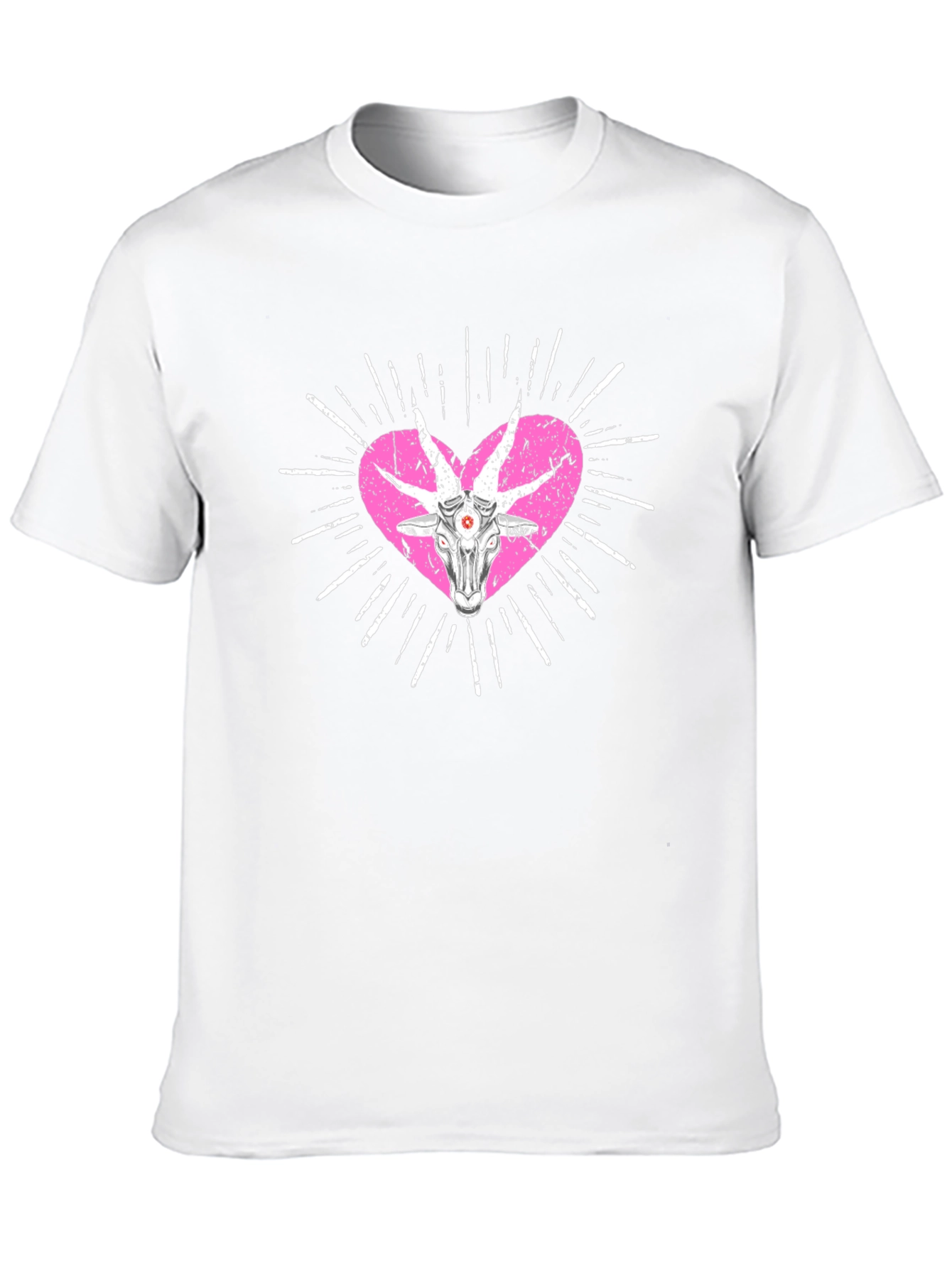Baphomet Heart Graphic T-Shirt - Black