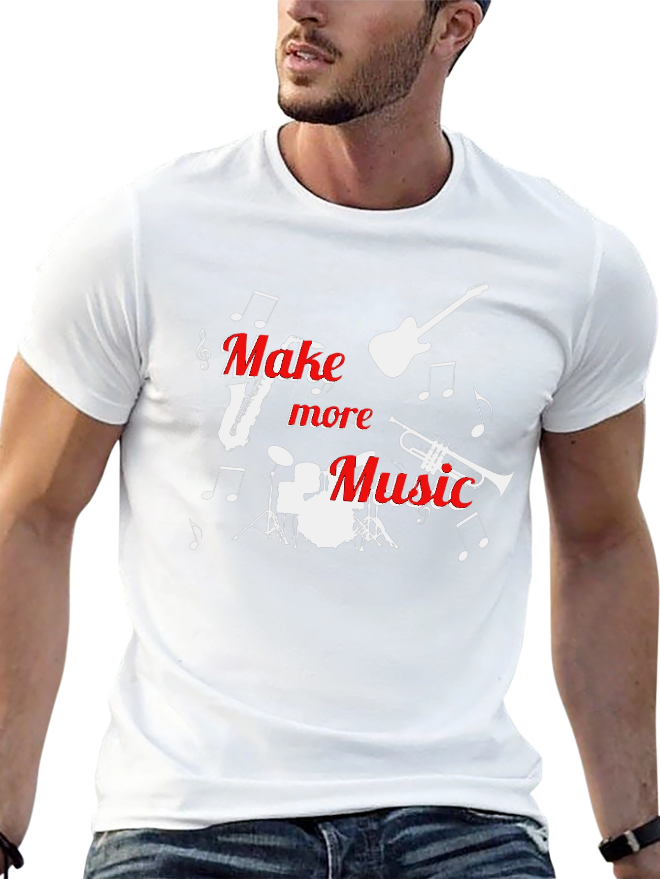 Make More Music Black T-Shirt