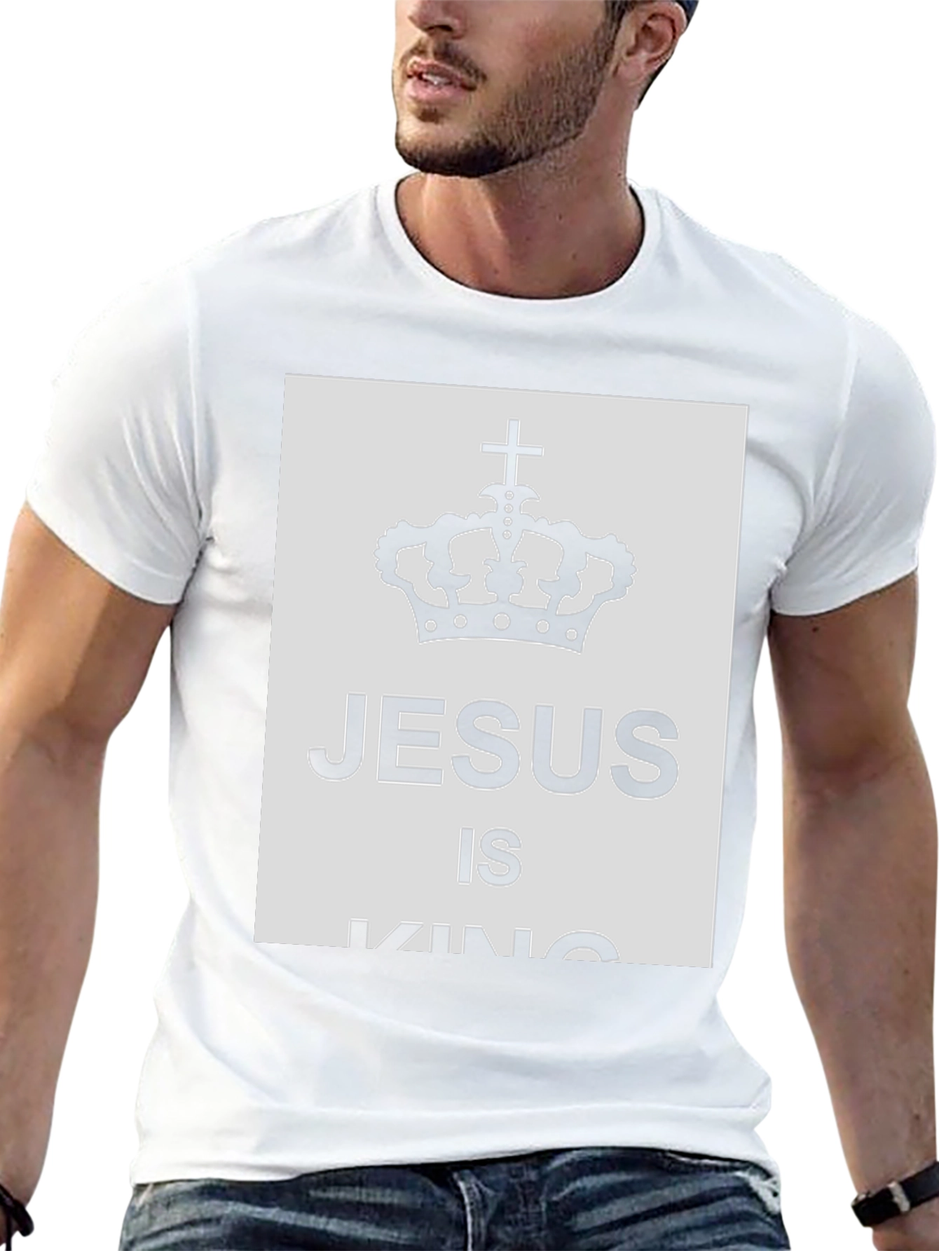 Jesus Is King T-Shirt - Crown Graphic Tee
