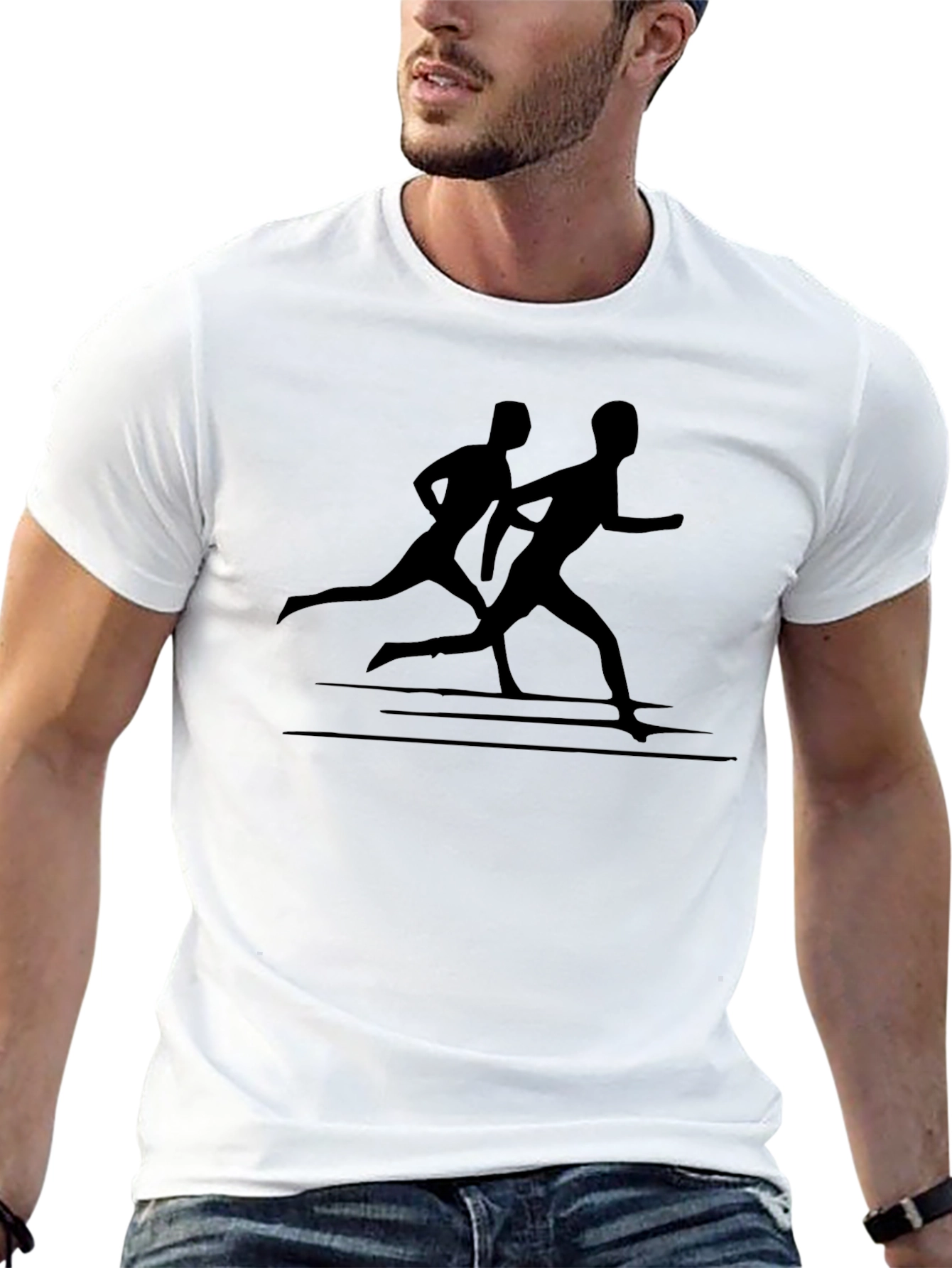Runner Silhouette Graphic Tee - Black T-Shirt