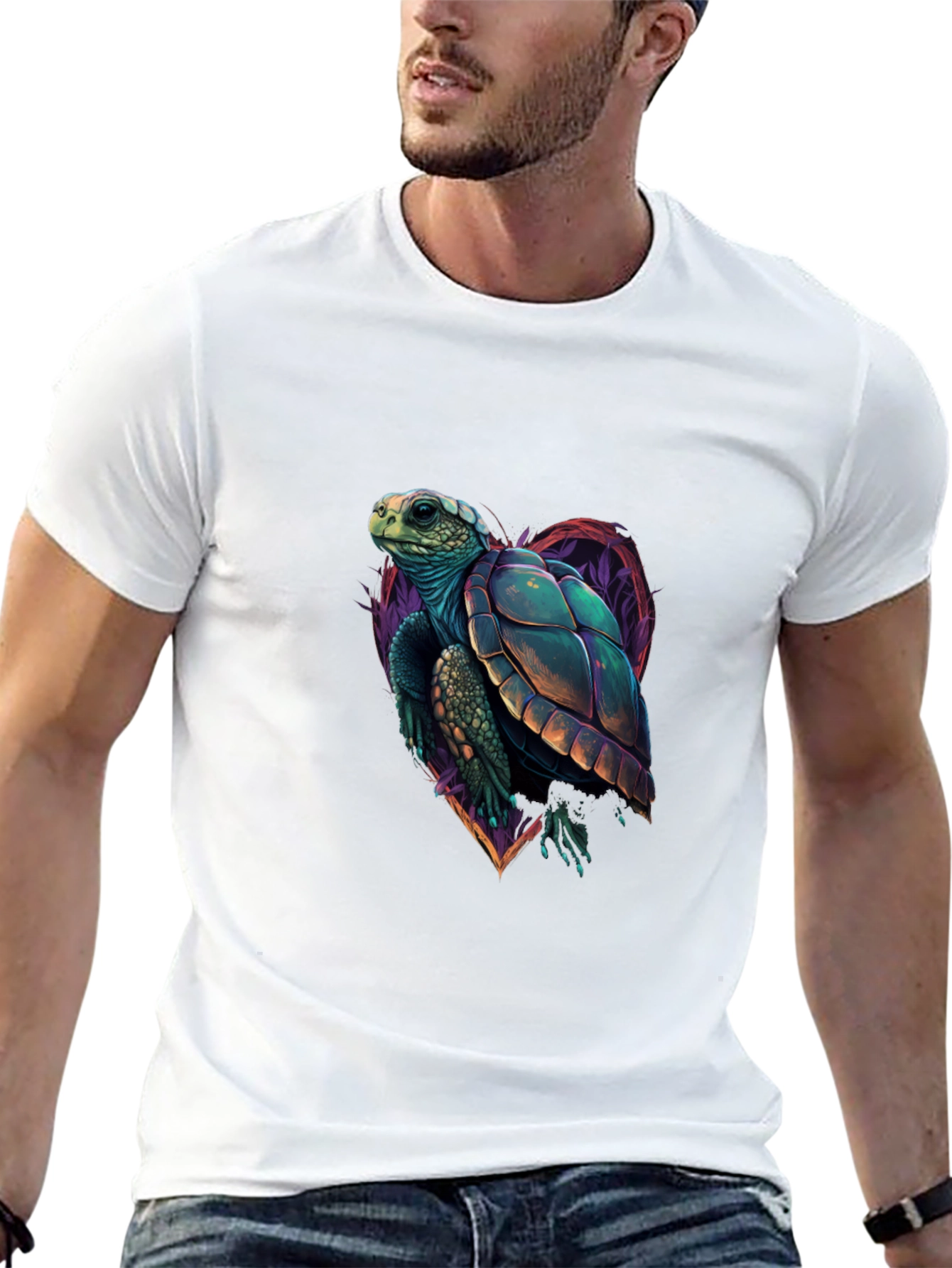 Sea Turtle Graphic Tee - Heart Turtle