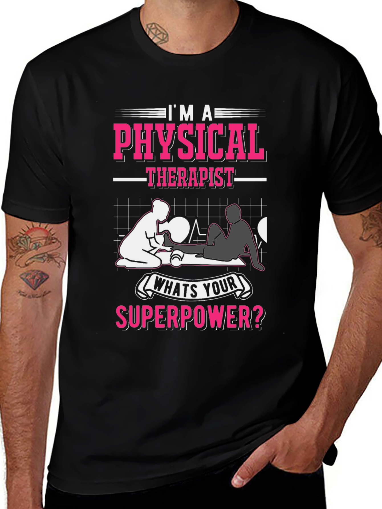 Physical Therapist Superpower Graphic T-Shirt