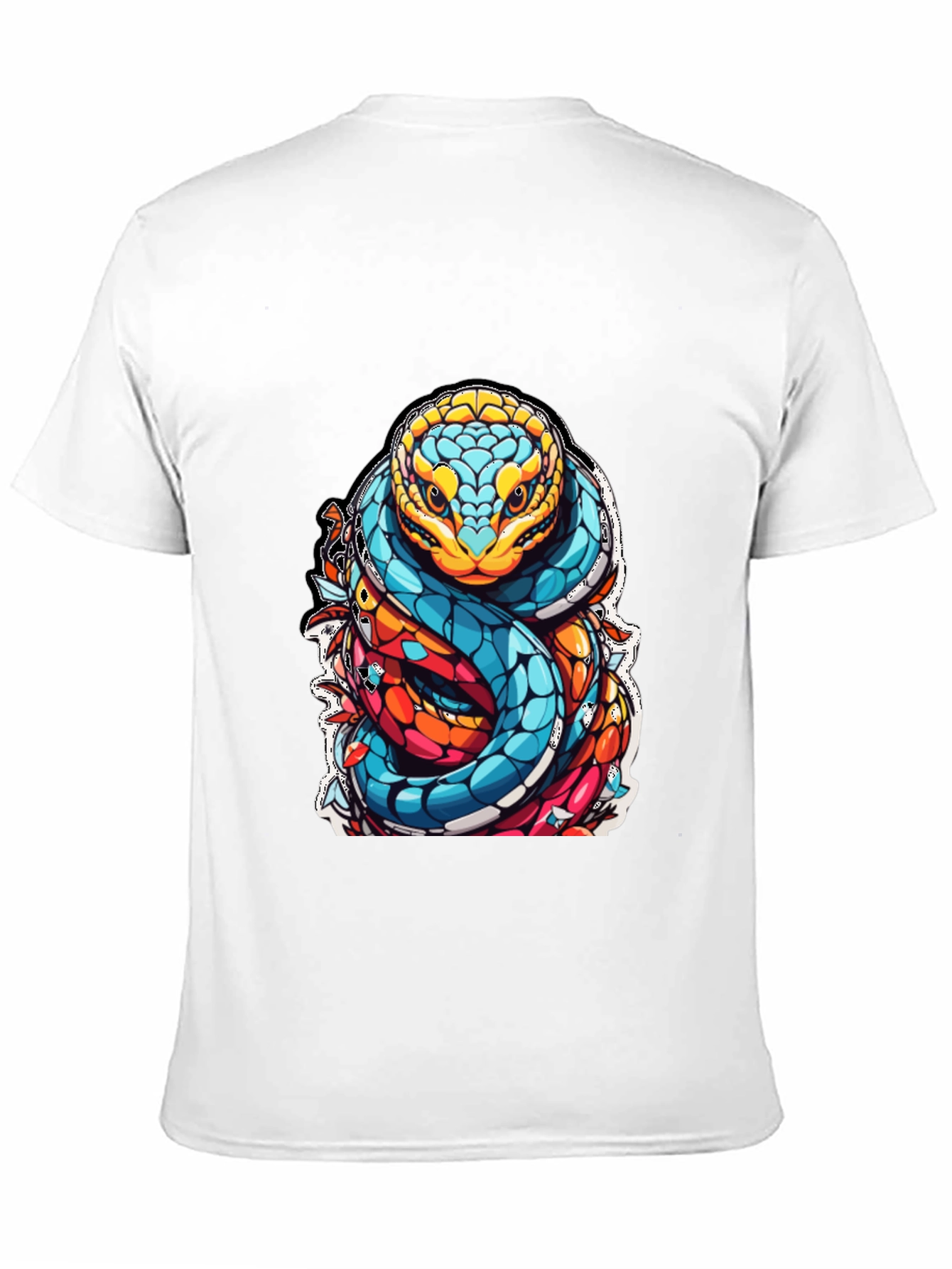 Vibrant Snake Graphic T-Shirt - Unique Reptile Design