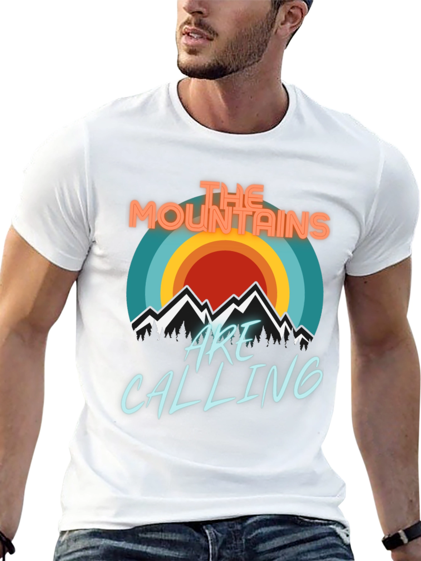 Mountains Are Calling T-Shirt - Retro Design