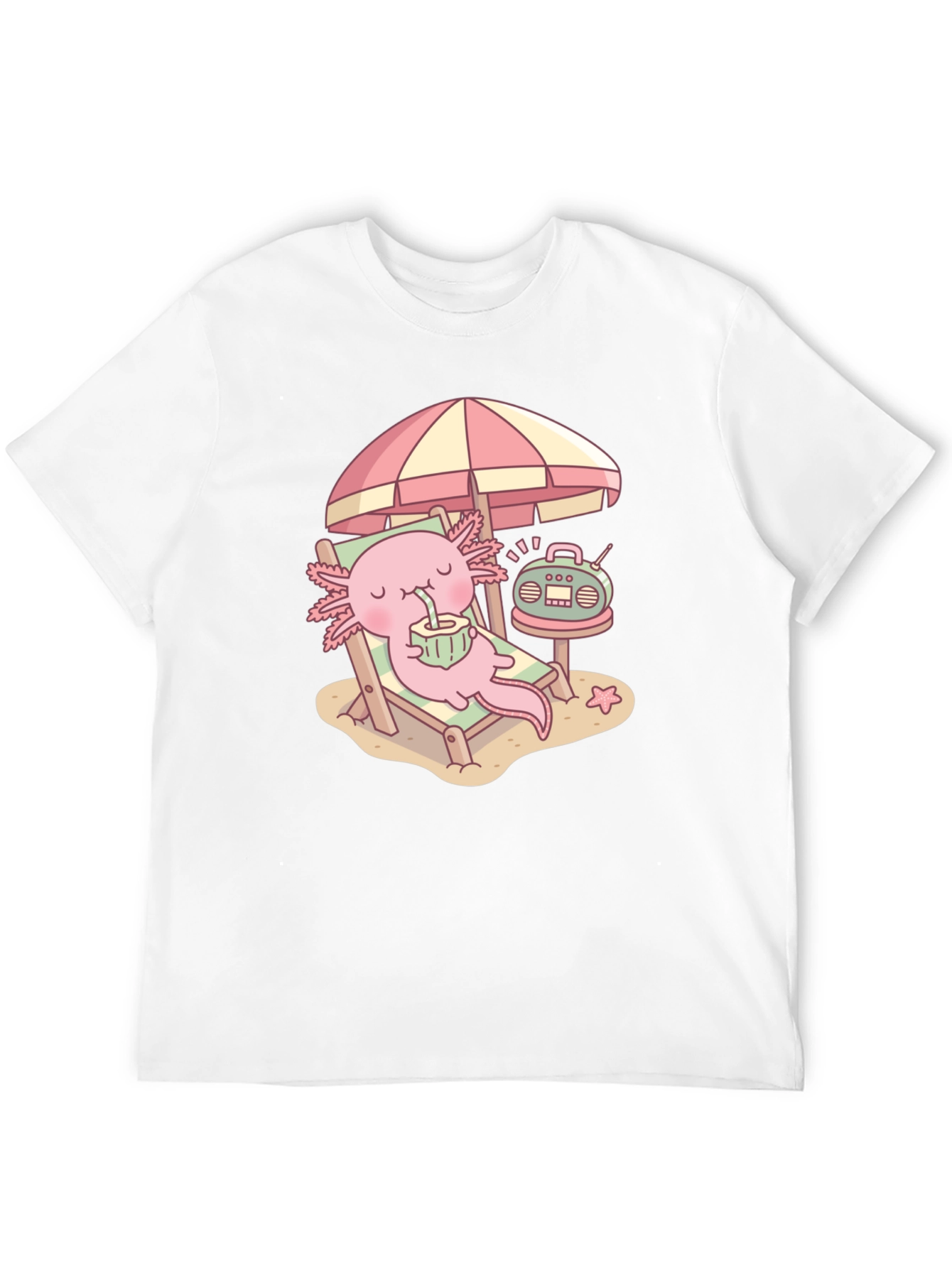 Axolotl Beach Day T-Shirt - Cute & Comfy