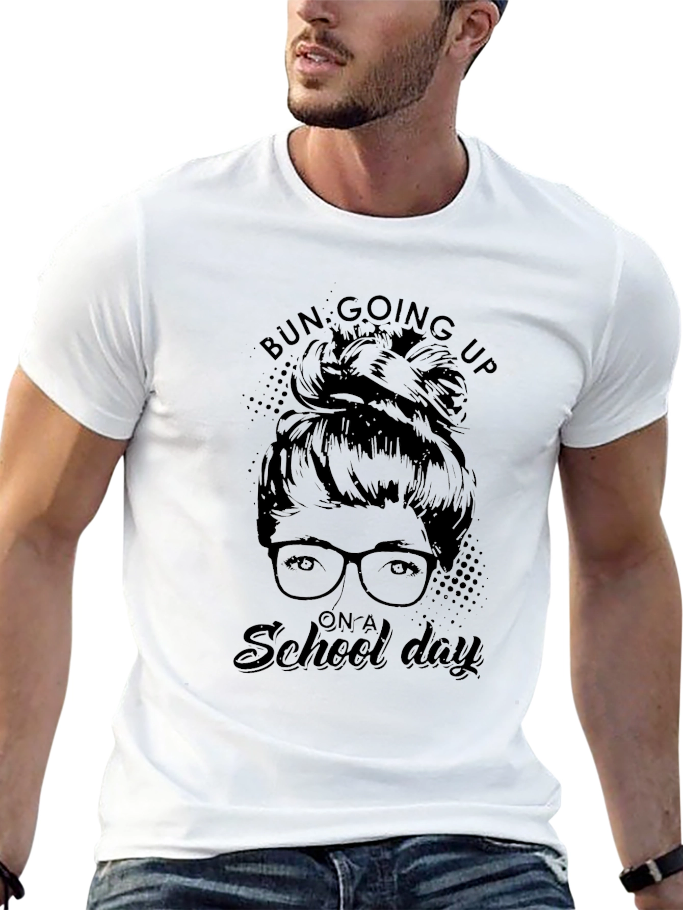 Bun Going Up On A School Day Black T-Shirt