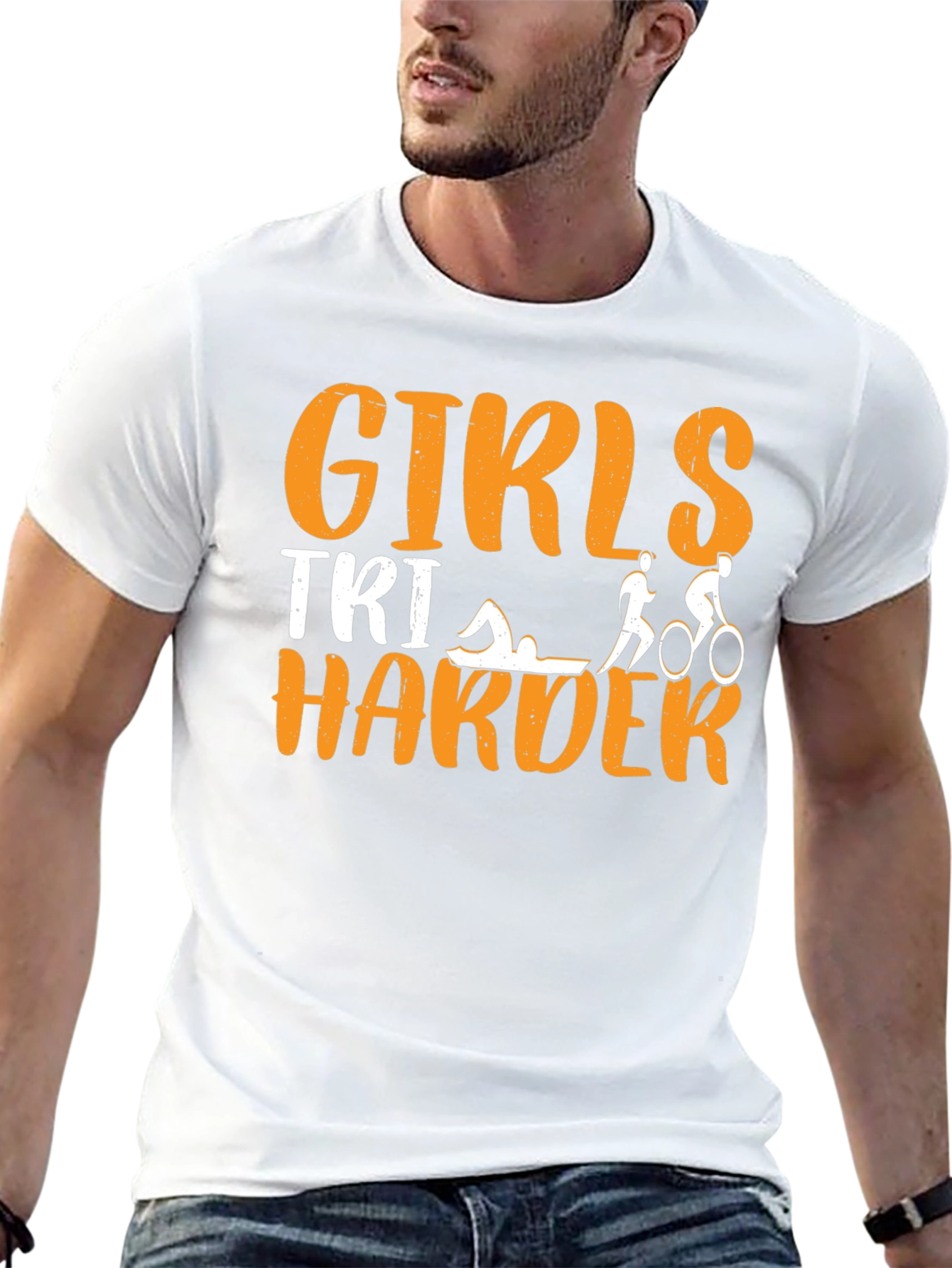 Girls TRI Harder Triathlon T-Shirt