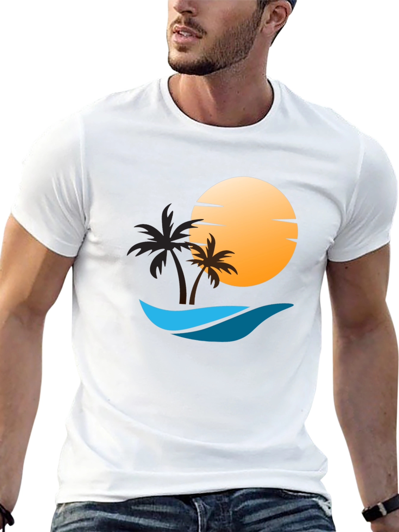 Sunset Beach Graphic T-Shirt