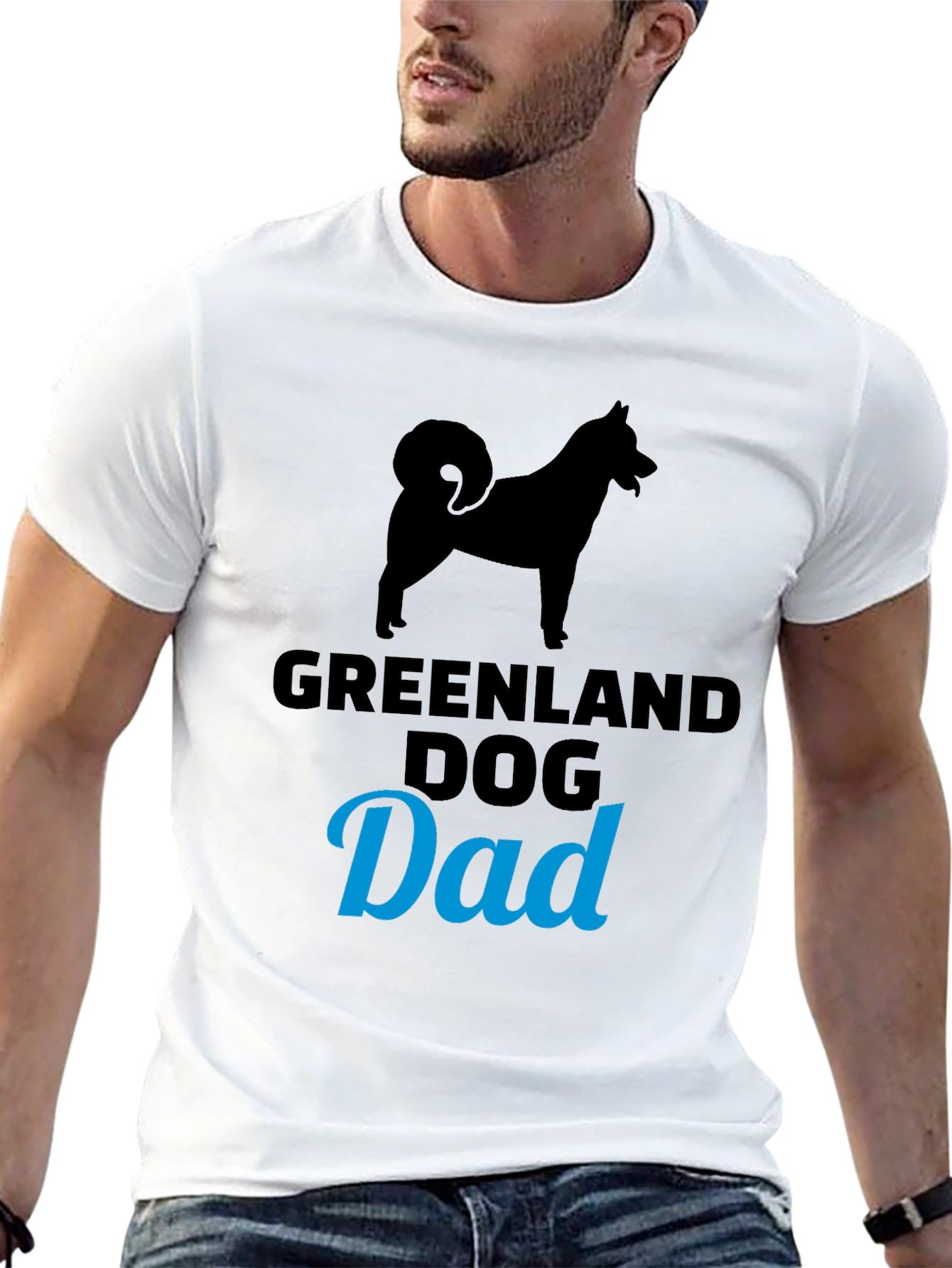 Greenland Dog Dad T-Shirt Black Dog Lover Tee