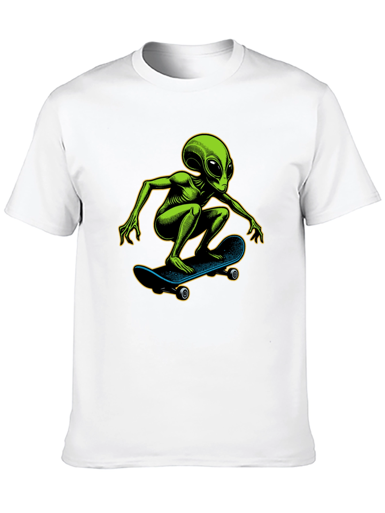 Alien Skateboarder Graphic T-Shirt