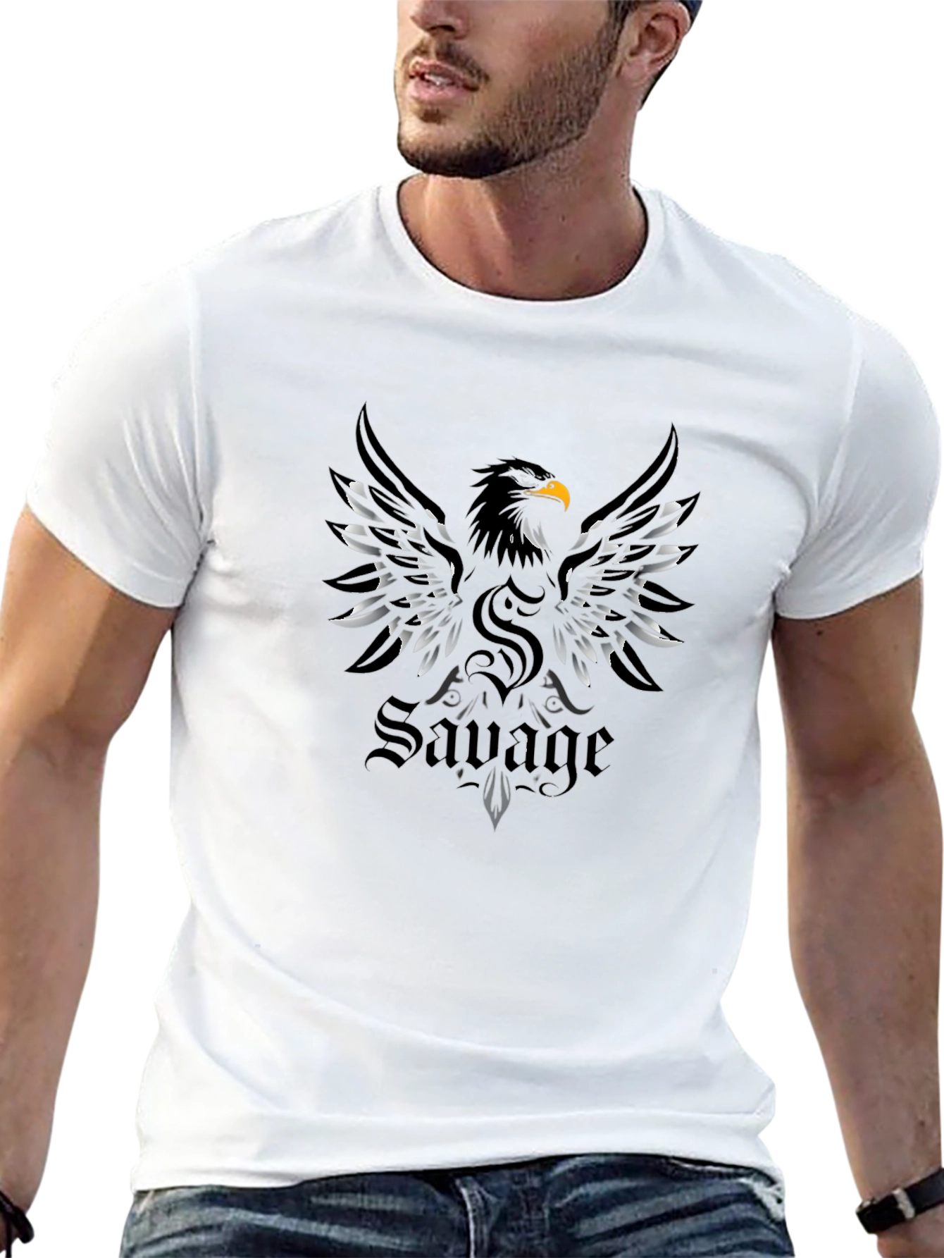 Savage Eagle Graphic T-Shirt | Bold Design