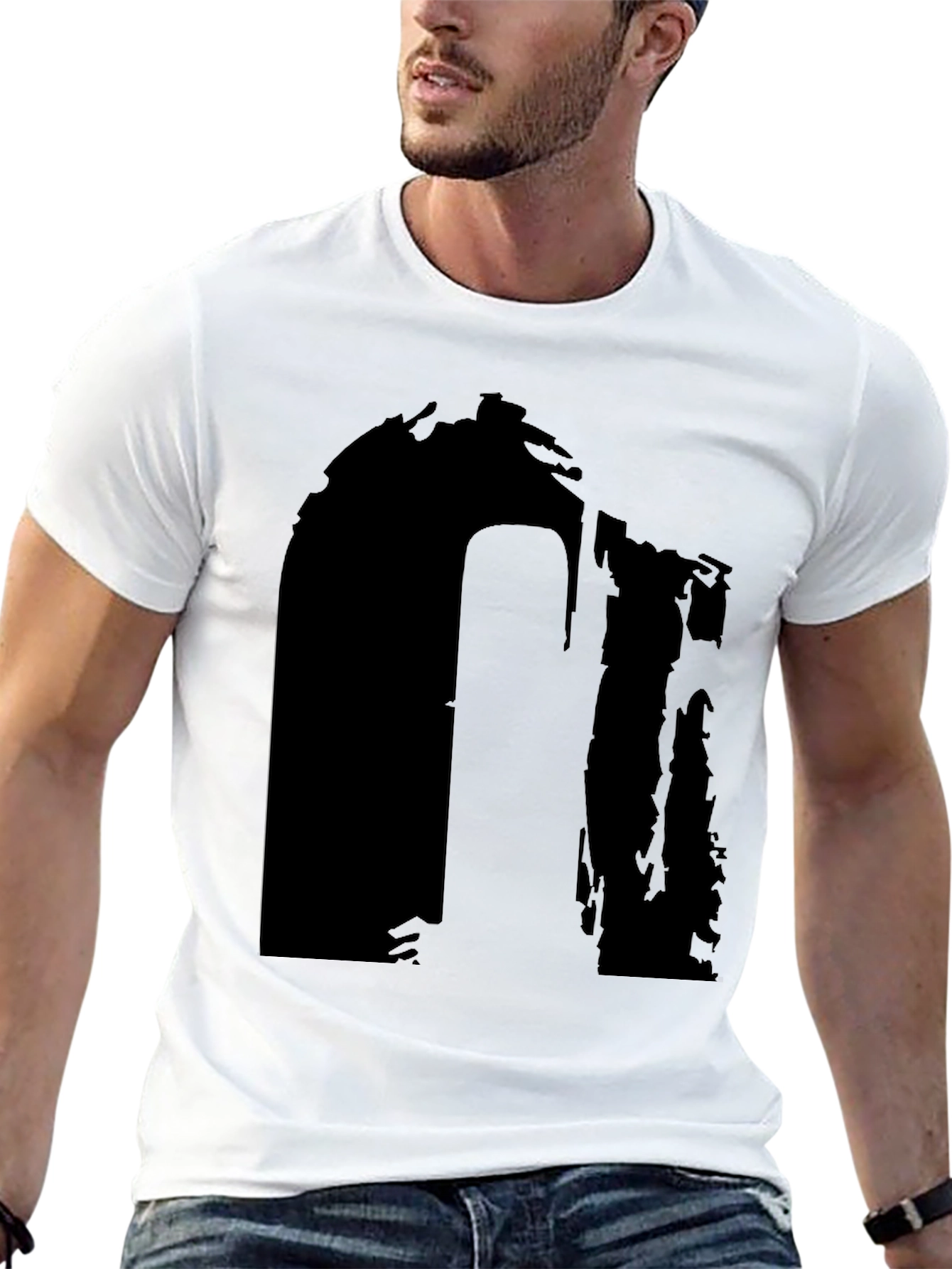 Abstract Black Graphic T-Shirt