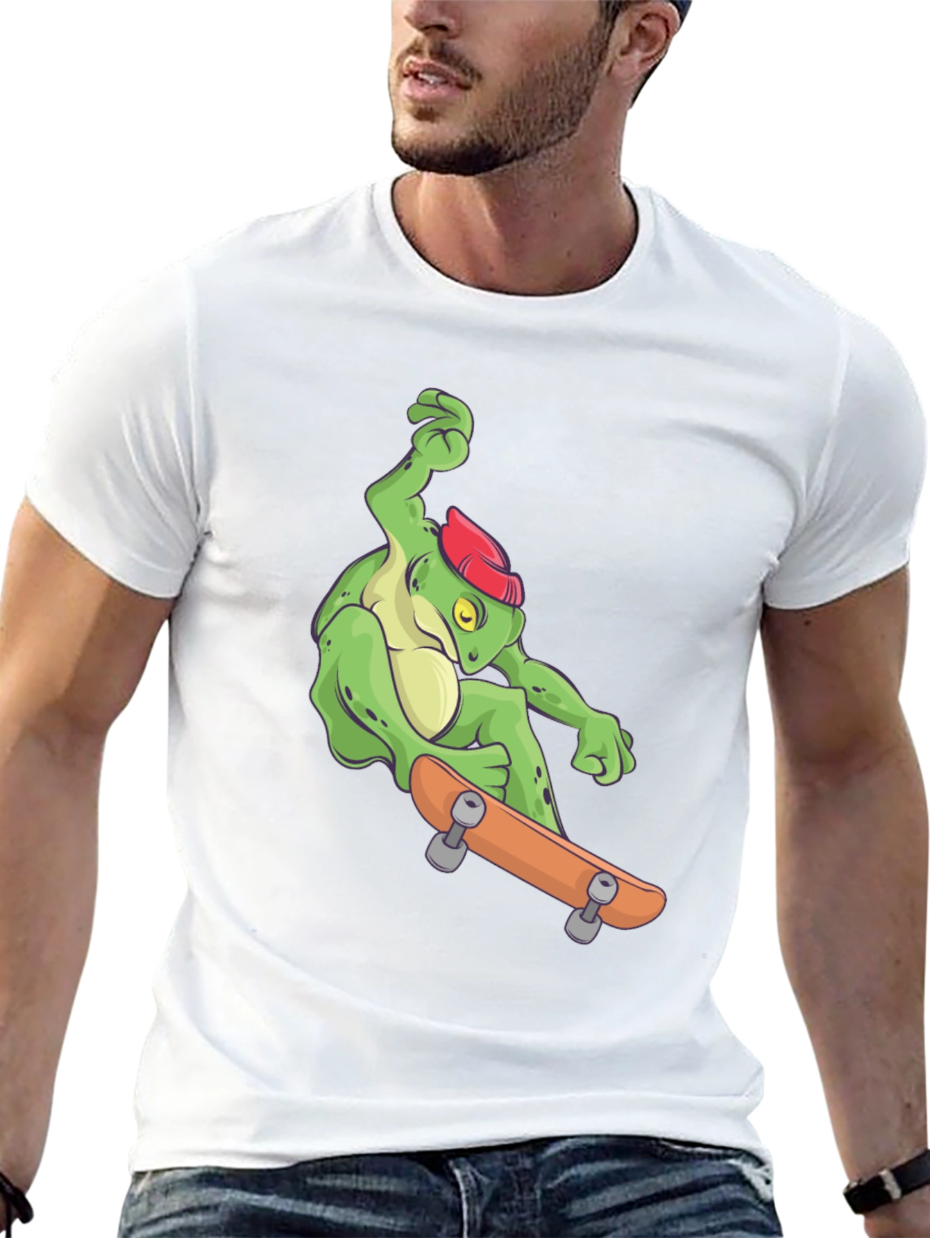 Frog Skateboarding Graphic Tee