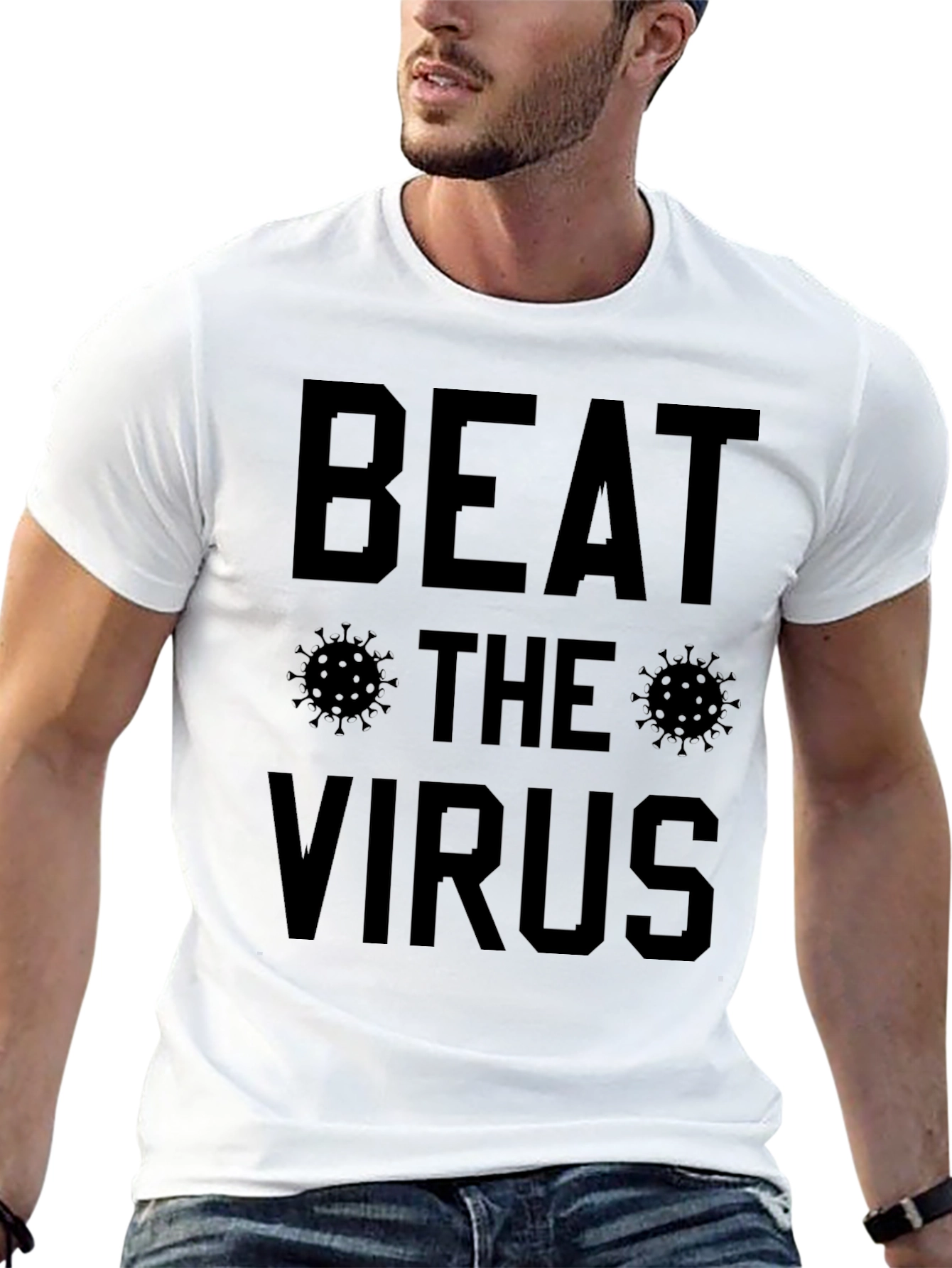 Beat The Virus Graphic Tee - Black