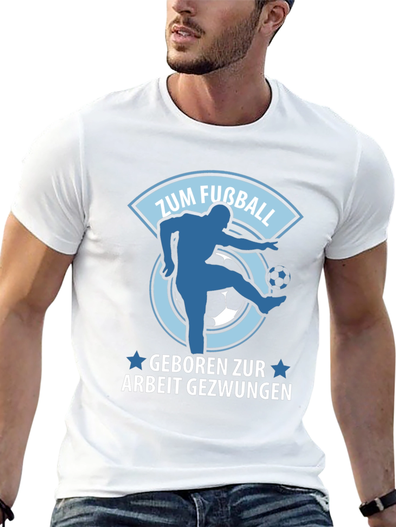 Funny German Football T-Shirt Zum Fußball Geboren