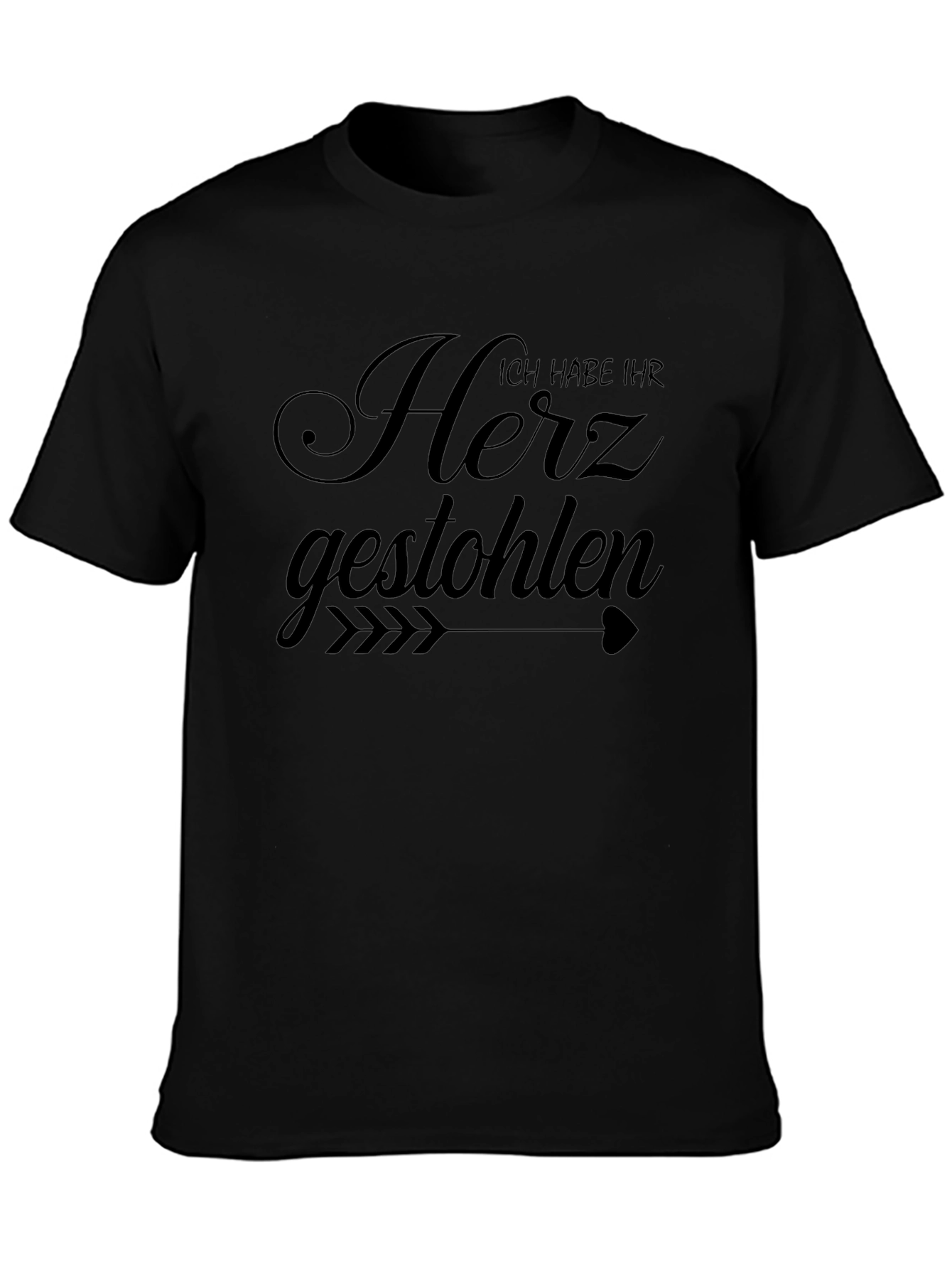Ich Habe Ihr Herz Gestohlen Funny Black T-Shirt
