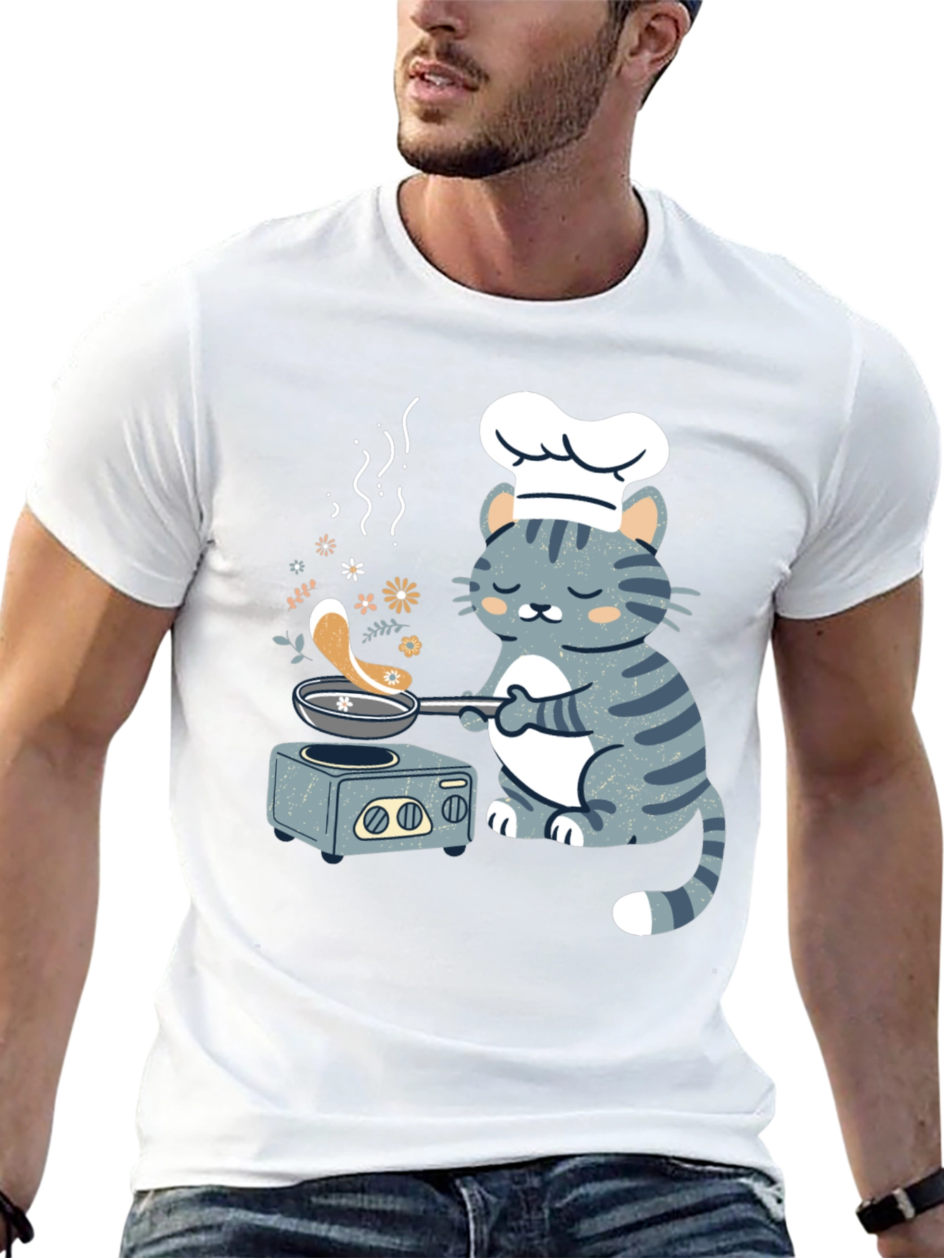 Chef Cat T-Shirt - Funny Cooking Kitten Tee