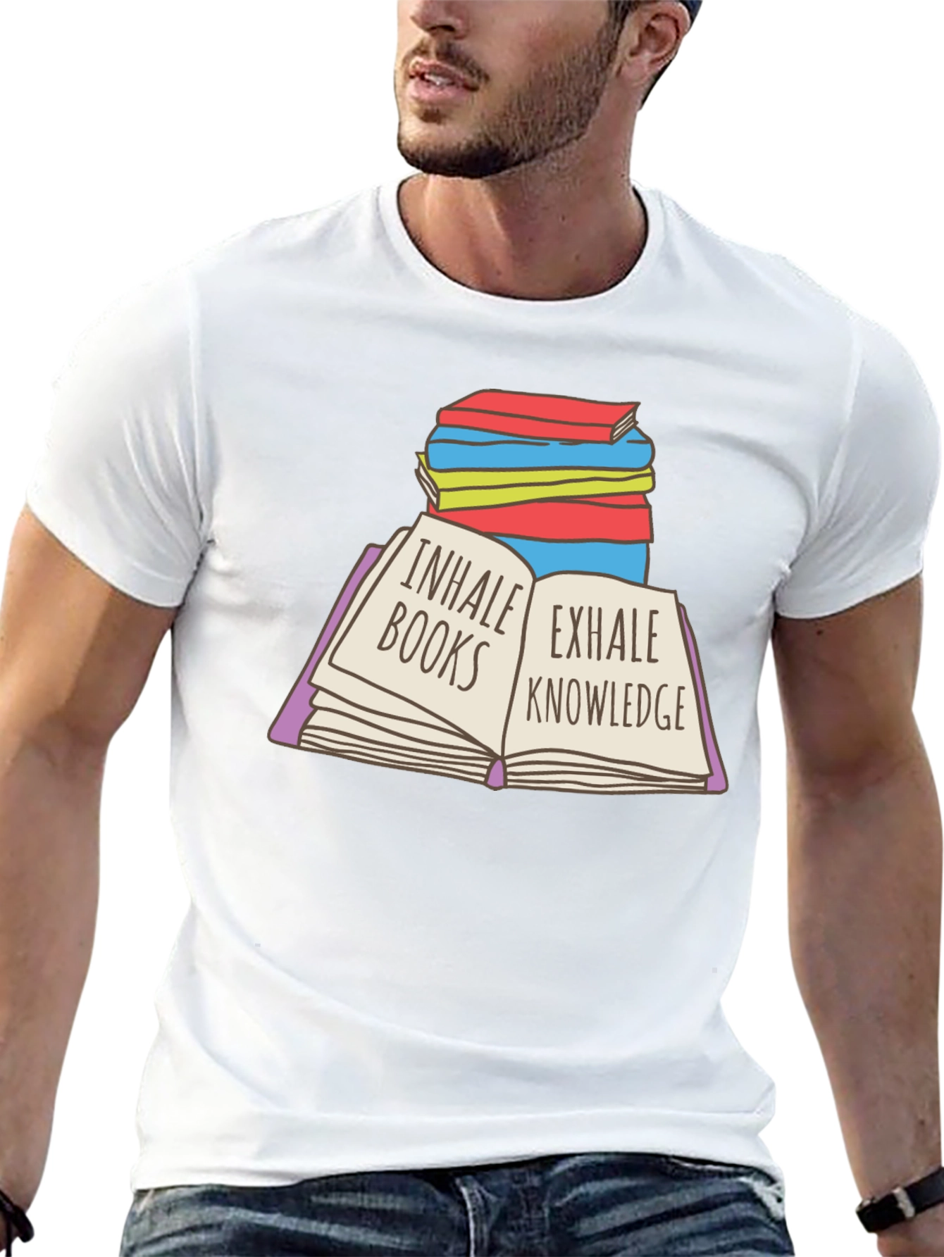 Inhale Books Exhale Knowledge T-Shirt