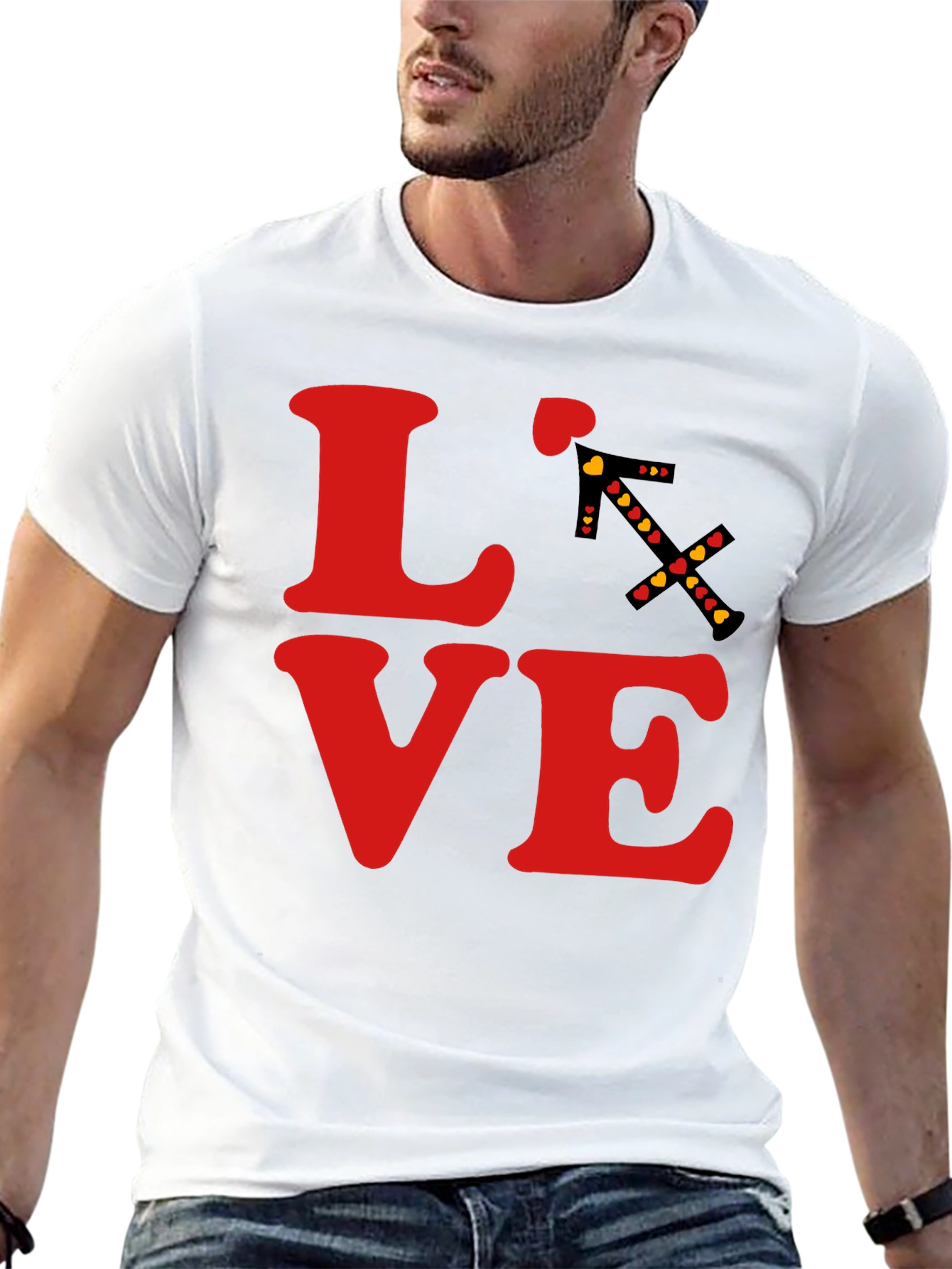 LOVE T-Shirt - Sagittarius Arrow Heart Design