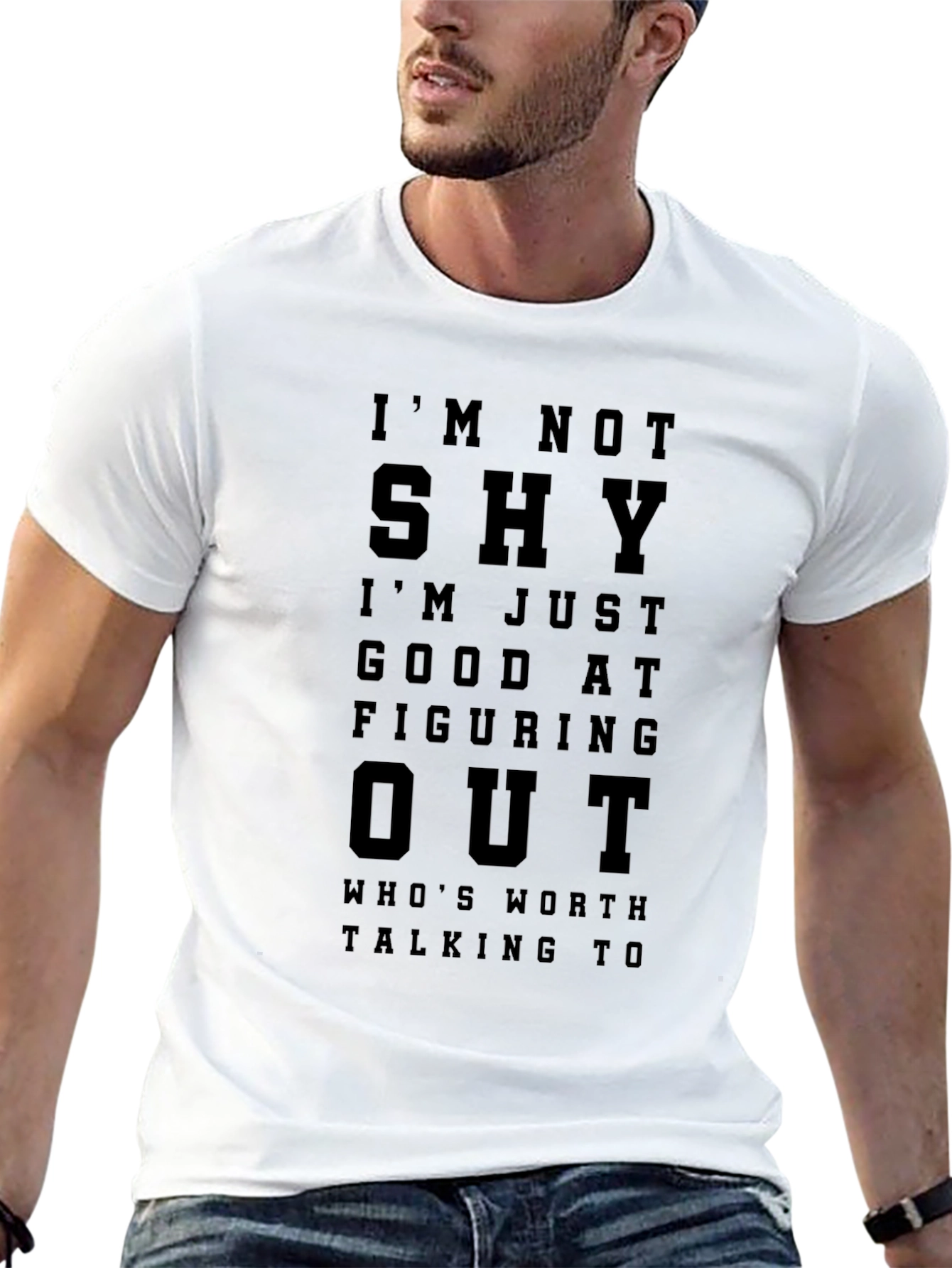 Im Not Shy Graphic T-Shirt - Black