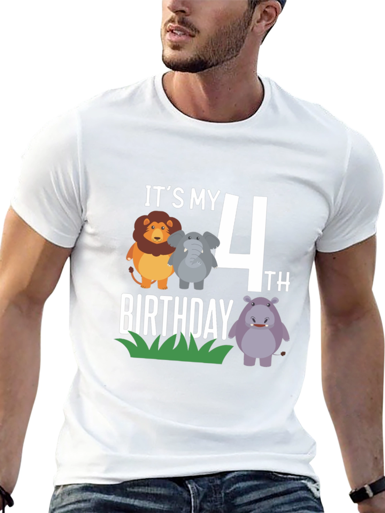 Its My 4th Birthday Safari Animal Shirt