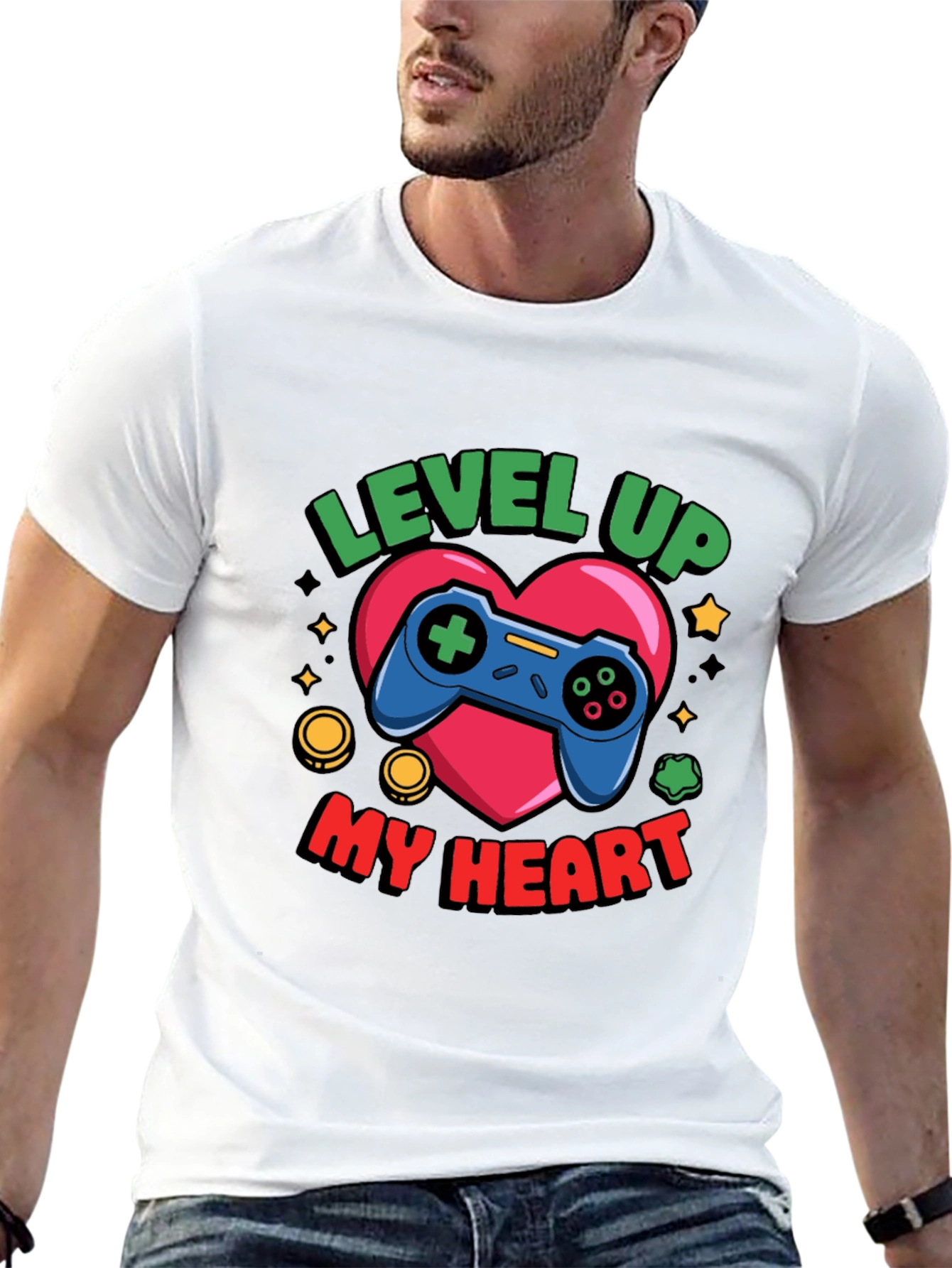 Level Up My Heart Gamer T-Shirt