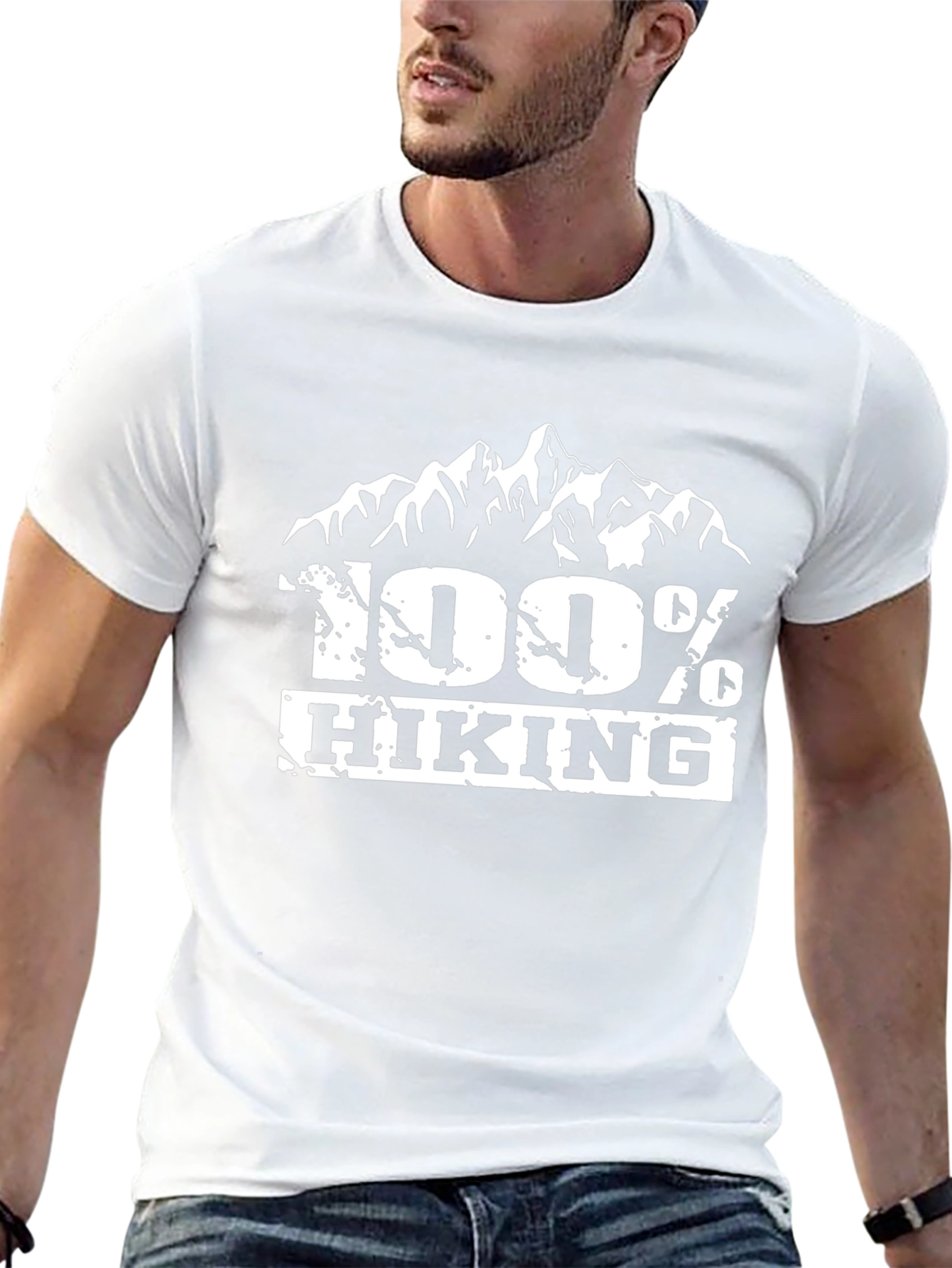 100% Hiking Mountain Graphic T-Shirt - Black