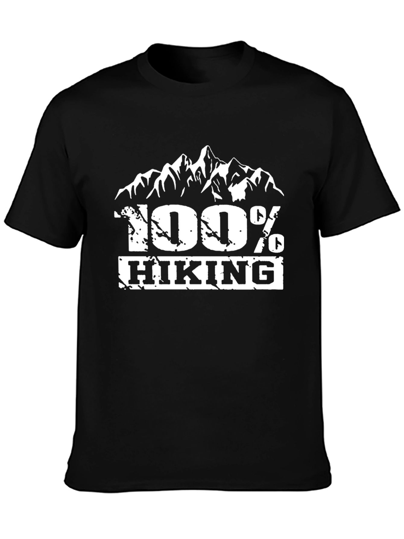100% Hiking Mountain Graphic T-Shirt - Black