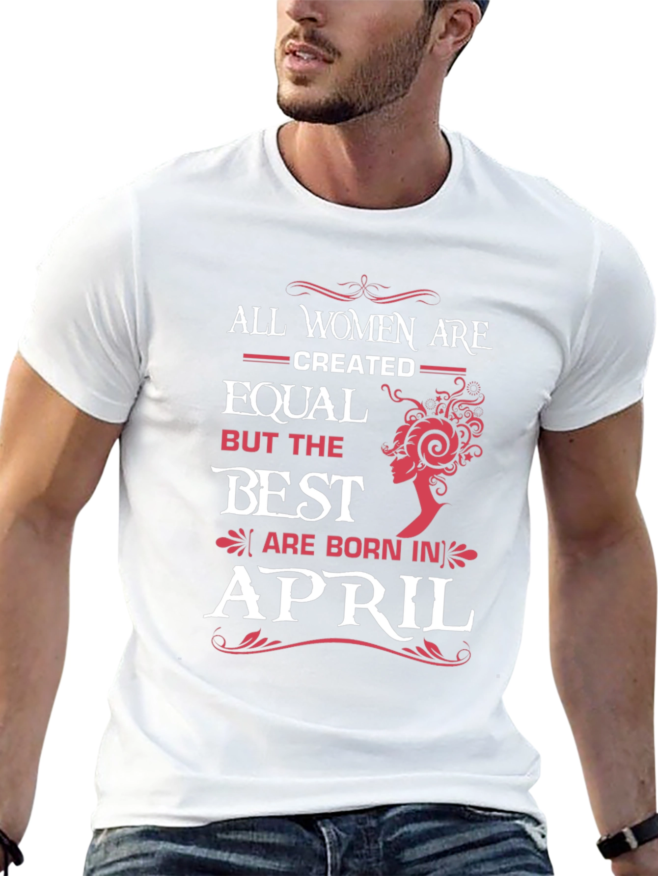 Best Women Are Born In April Black T-Shirt