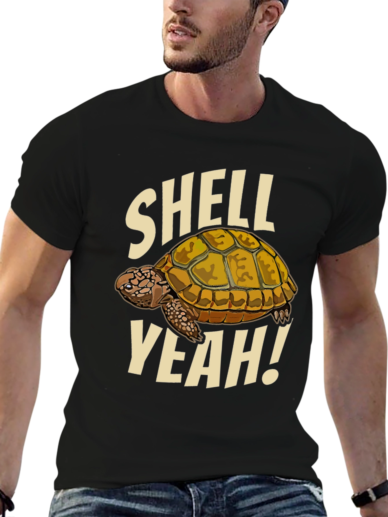 Shell Yeah! Turtle Graphic Black T-Shirt
