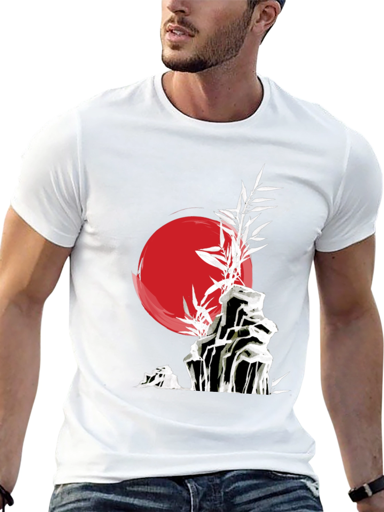 Japanese Sunset Graphic T-Shirt