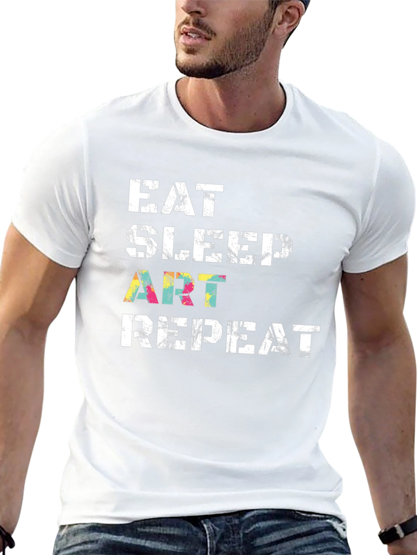 Eat Sleep Art Repeat Graphic Tee