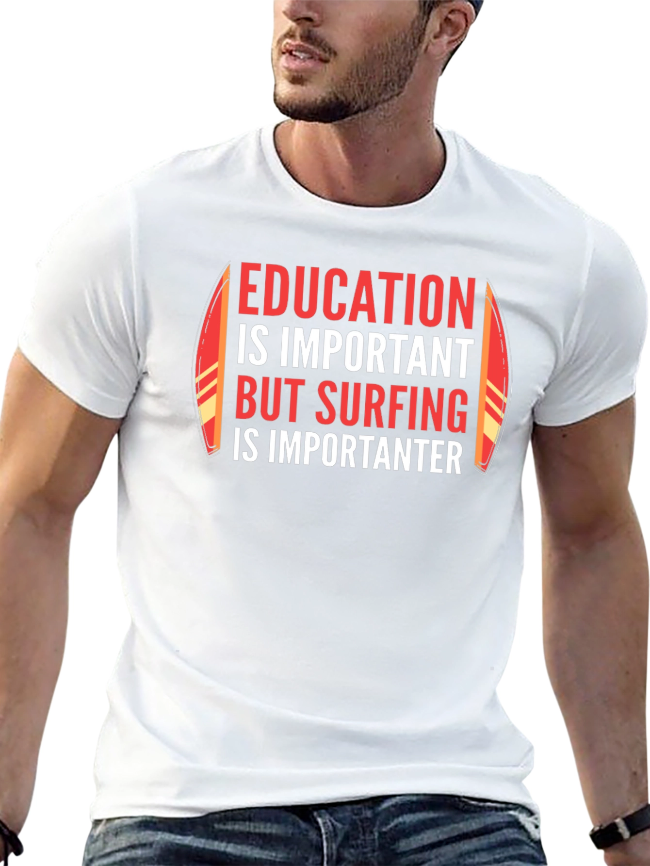 Surfing is Importanter Graphic Tee