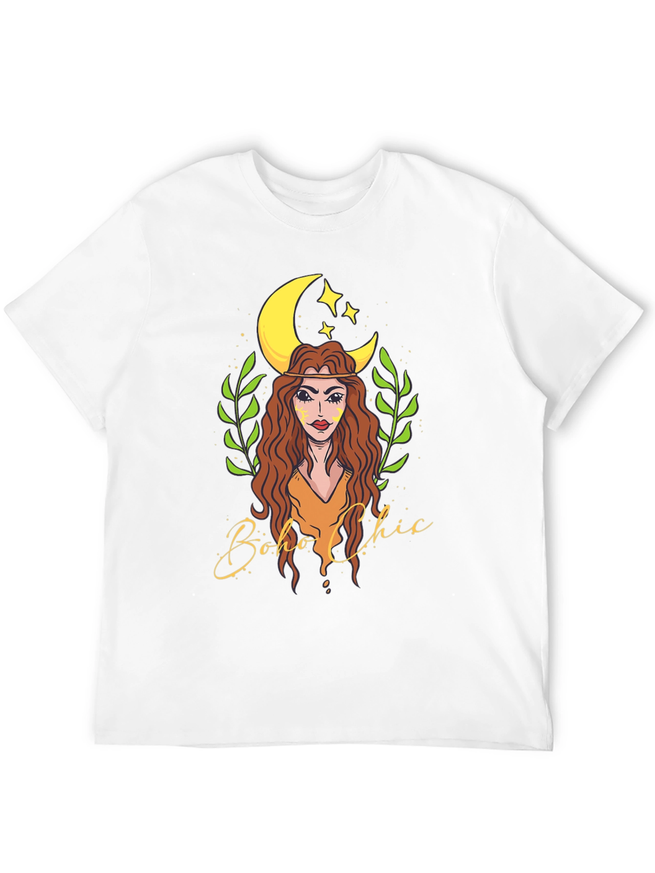 Boho Chic T-Shirt - Crescent Moon Goddess