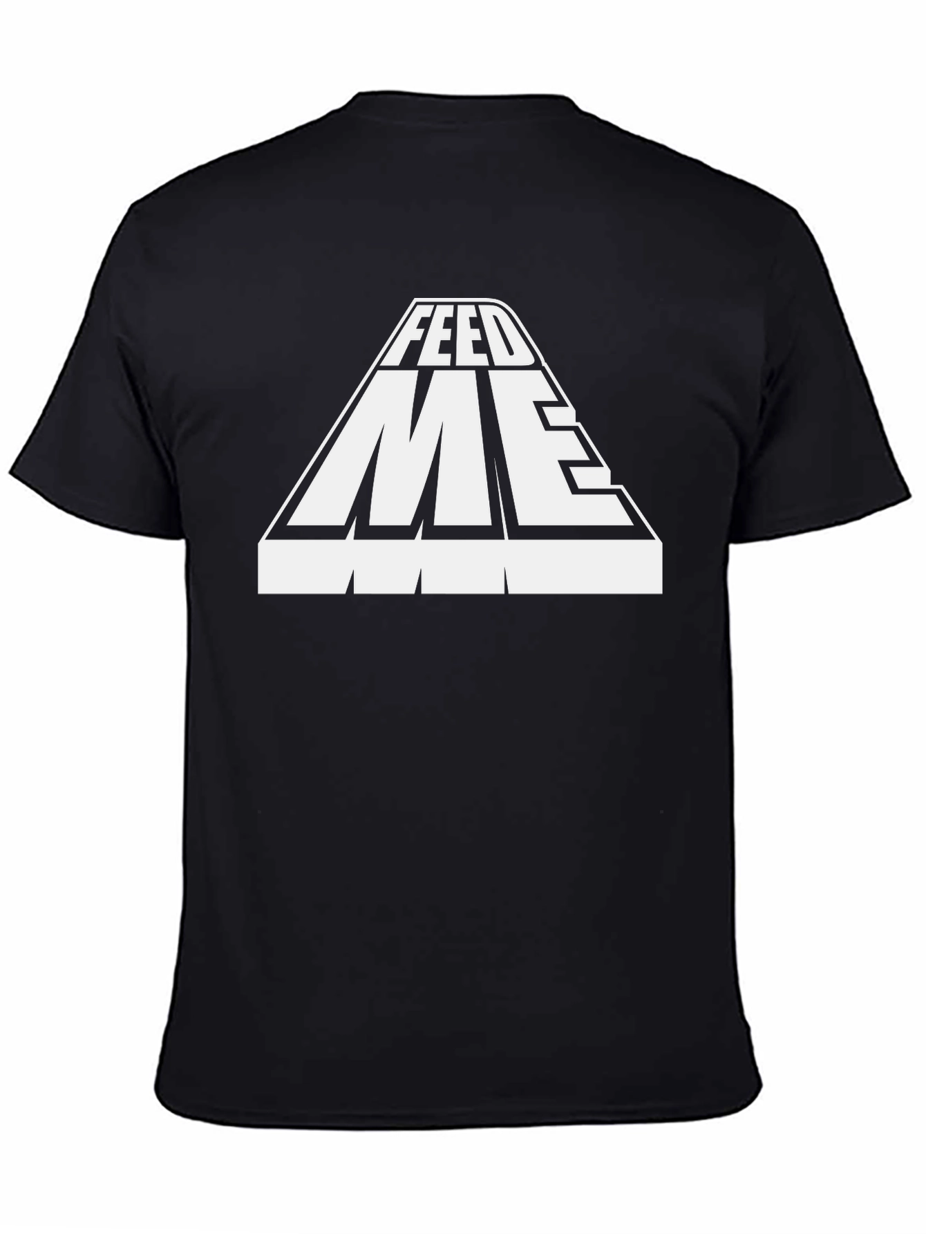 Feed Me Graphic Print Black T-Shirt