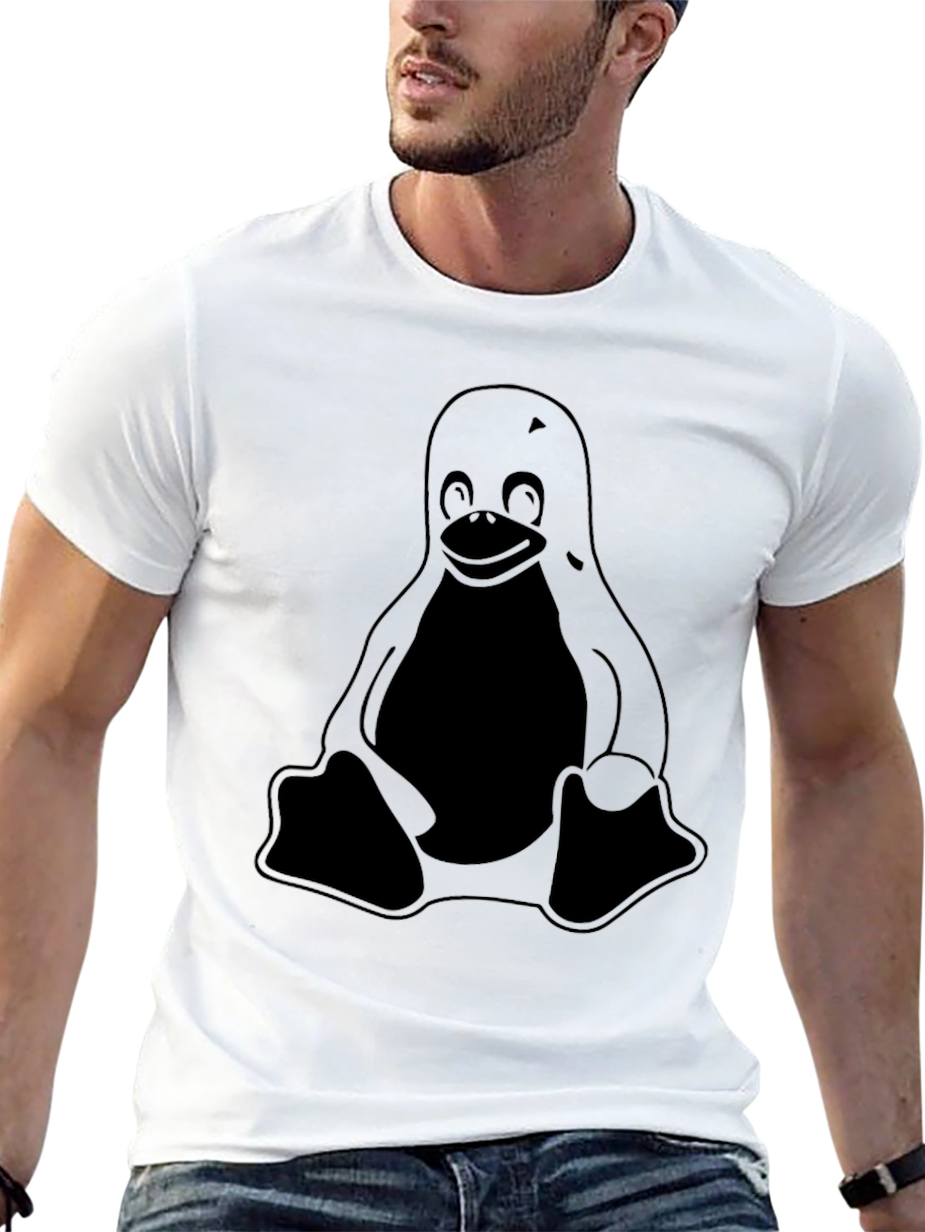Linux Tux T-Shirt - Black Penguin Tee