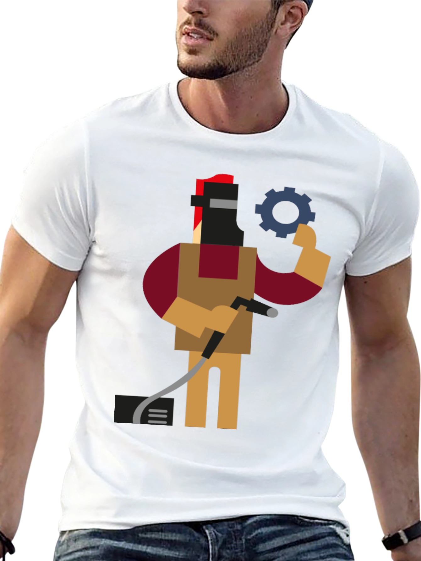 Welder Graphic Tee - Cool & Unique Design