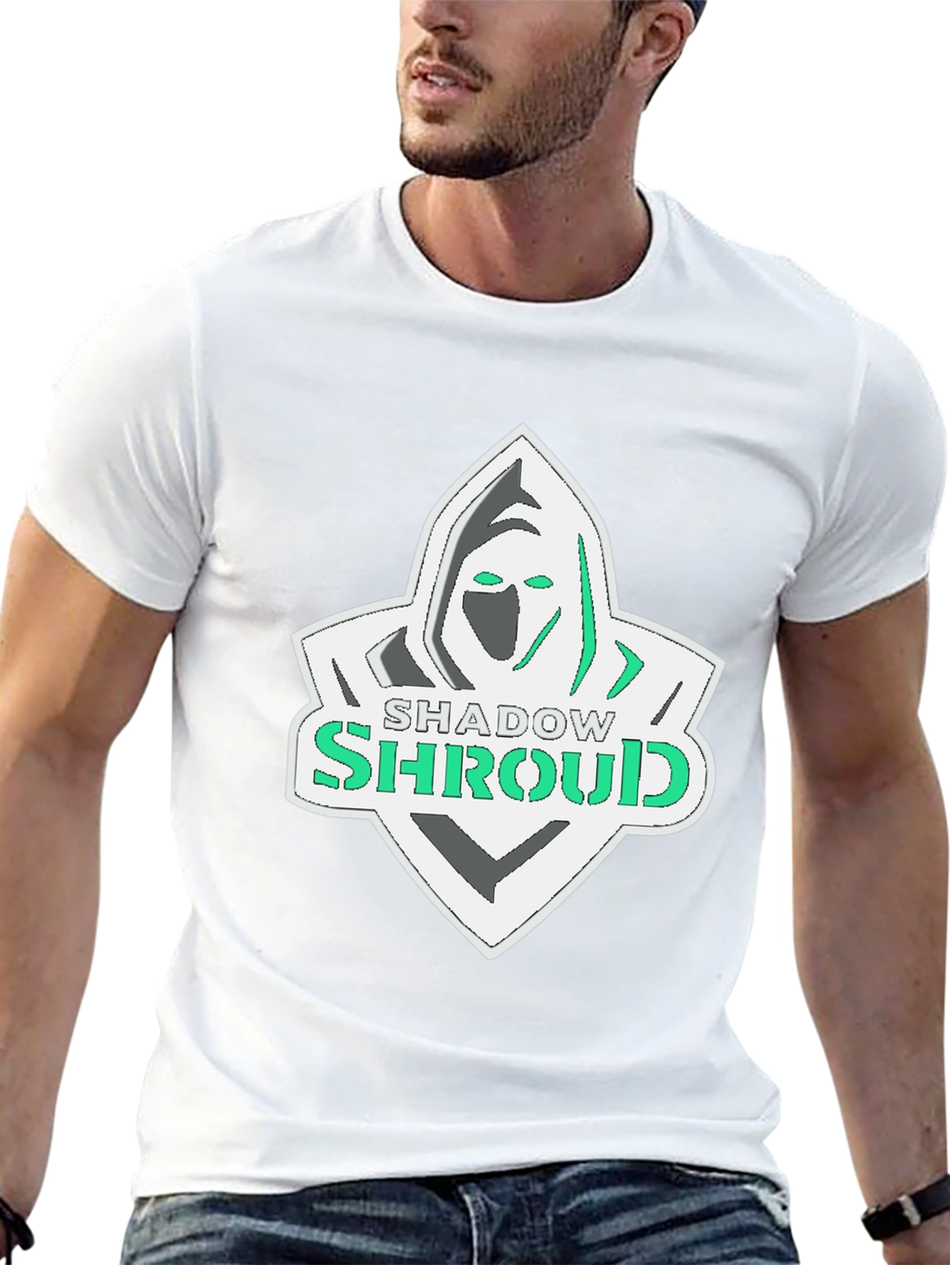 Shadow Shroud Graphic Tee - Black Cotton Blend