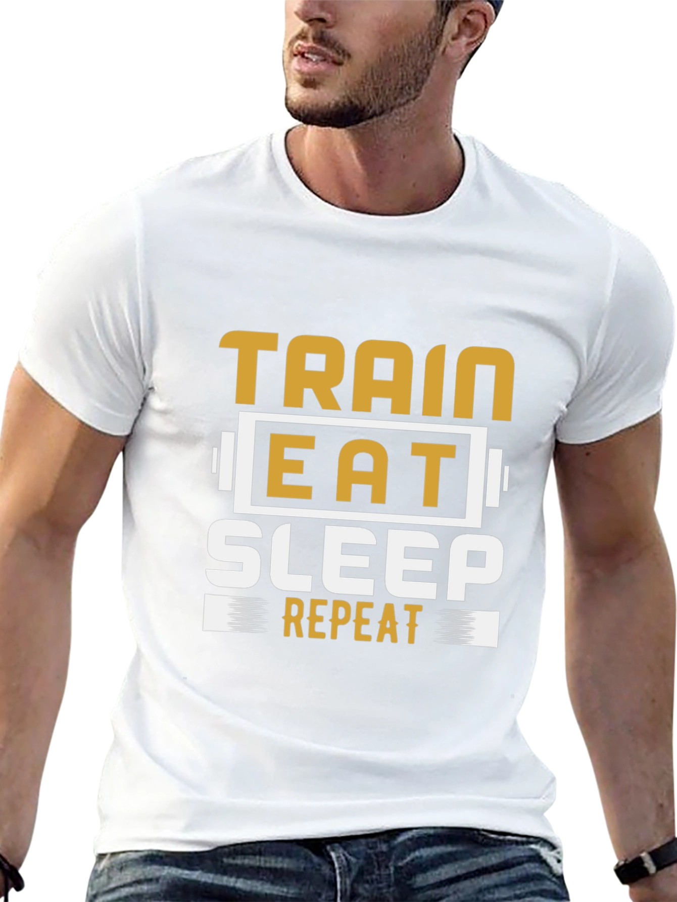 Train Eat Sleep Repeat Black T-Shirt